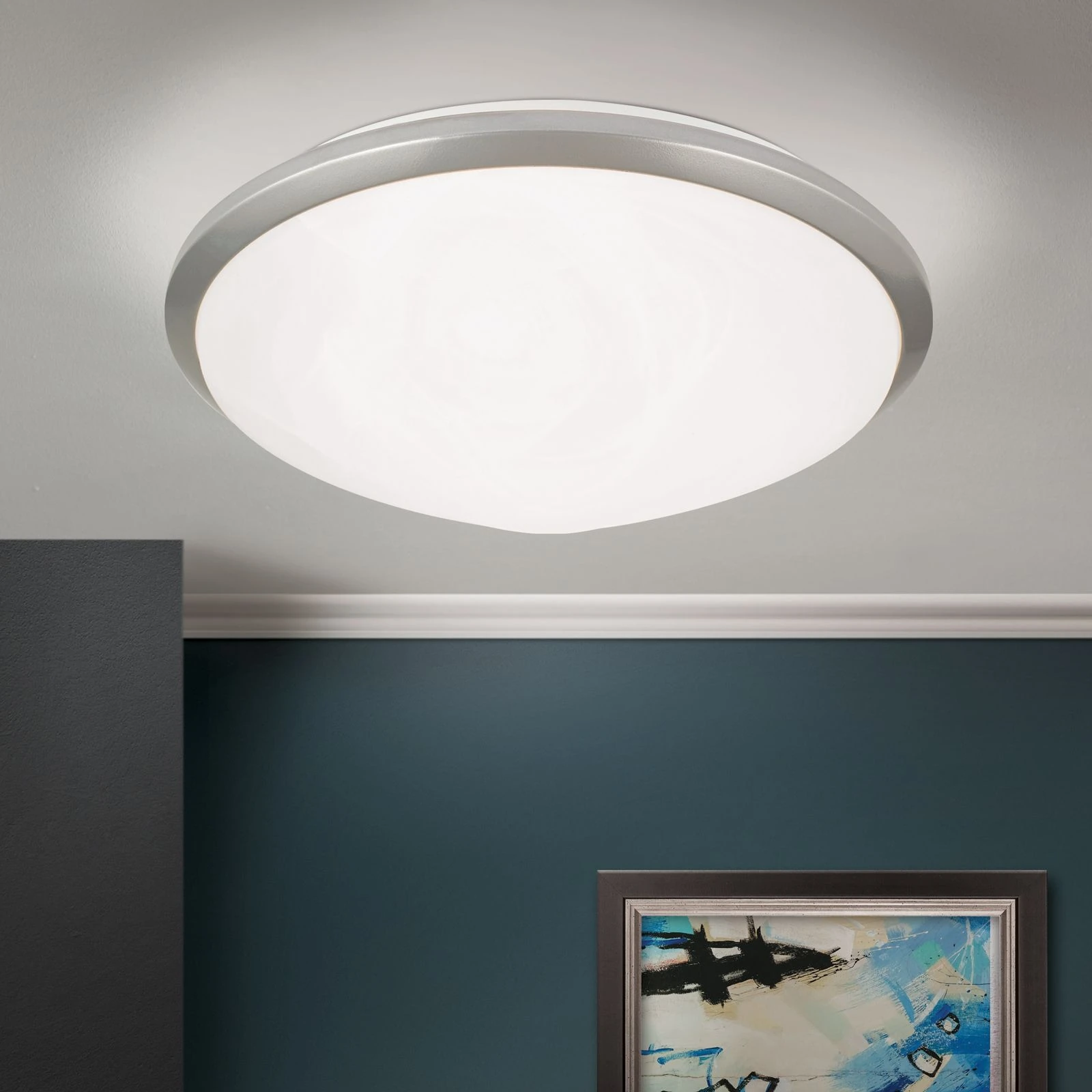 Plafonska lampa RIMA, Ø 32 cm, titan/srebro-mat - 2