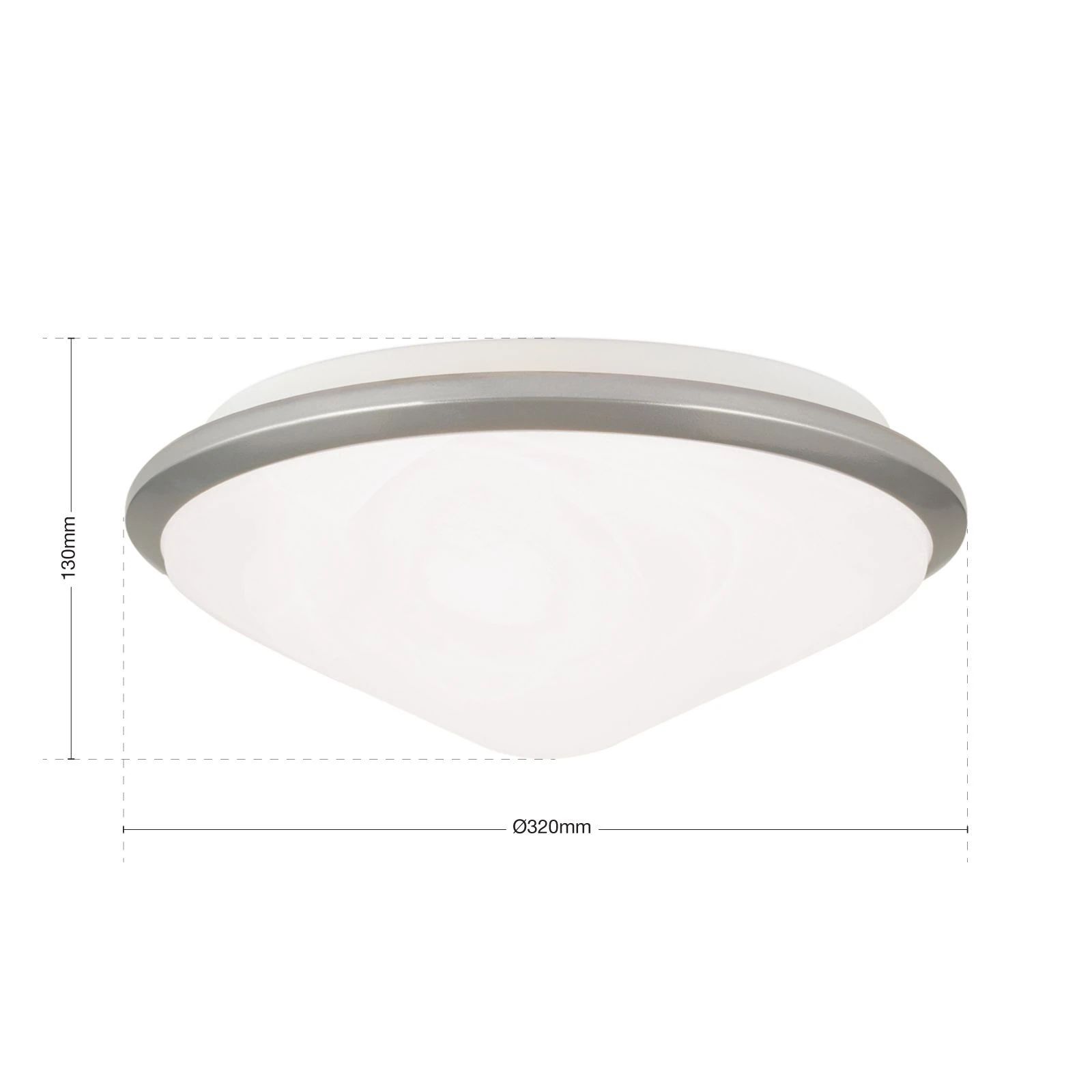 Plafonska lampa RIMA, Ø 32 cm, titan/srebro-mat - 7