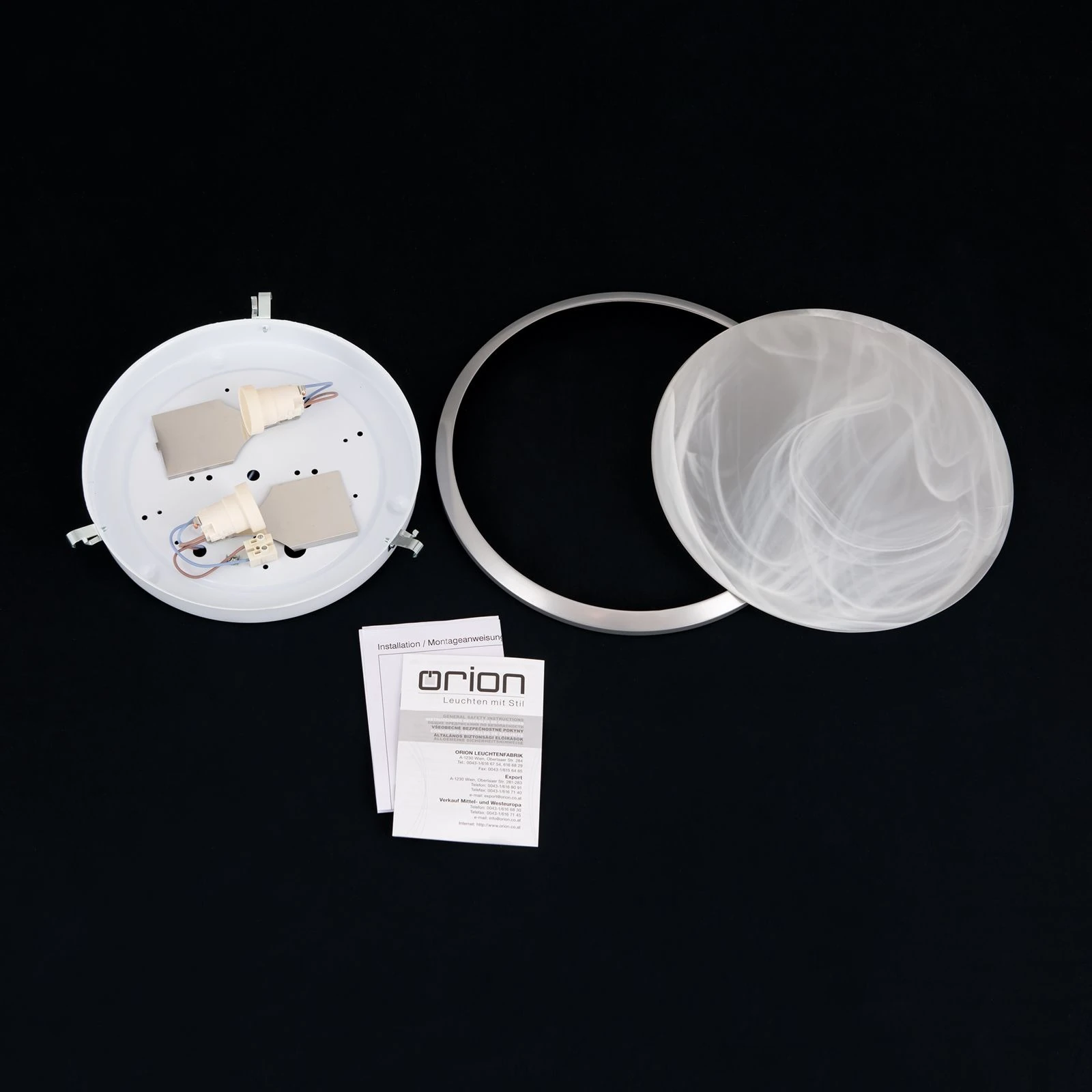 Plafonska lampa RIMA, Ø 32 cm, titan/srebro-mat - 8