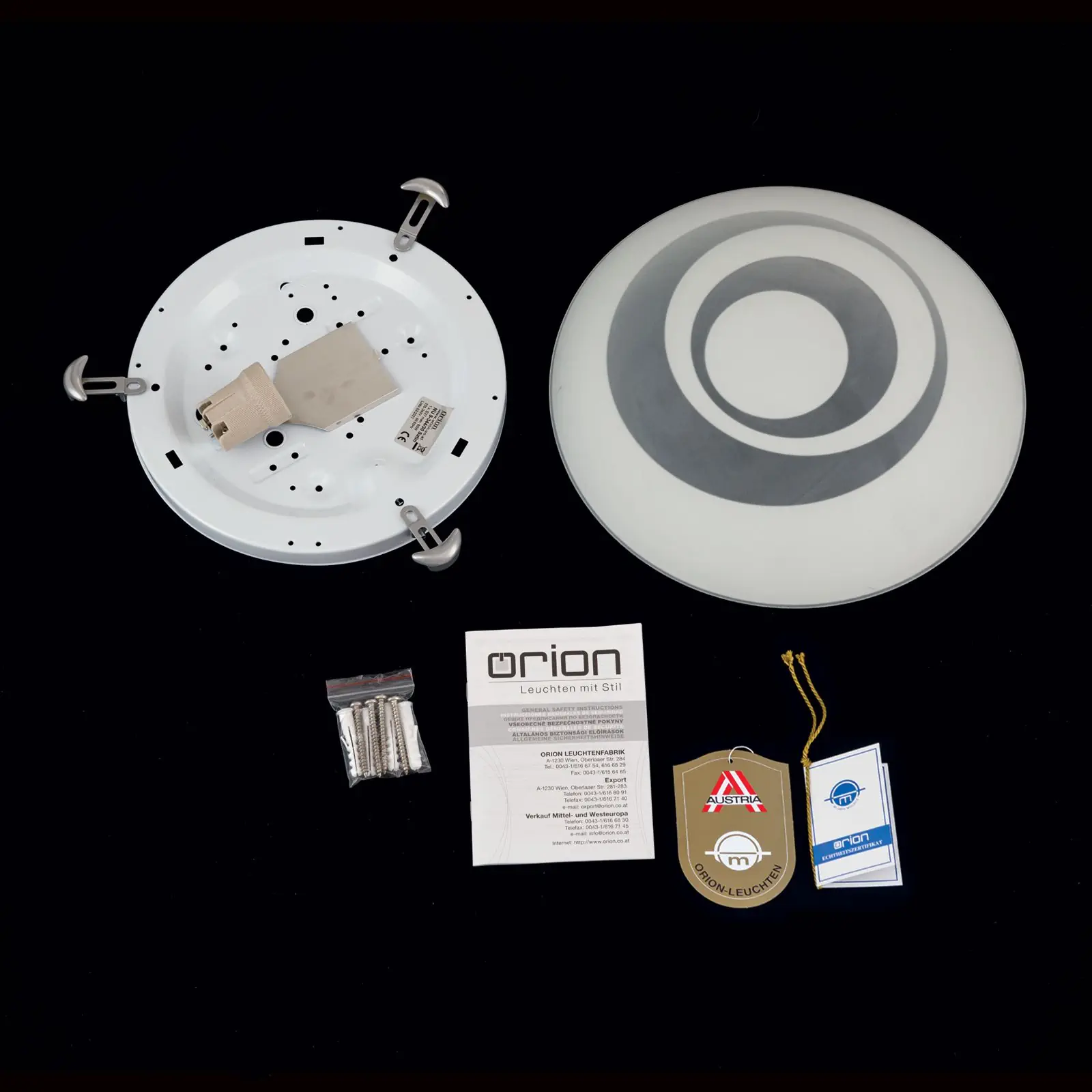 Plafonska lampa ADA, hrom, 30 cm - 8