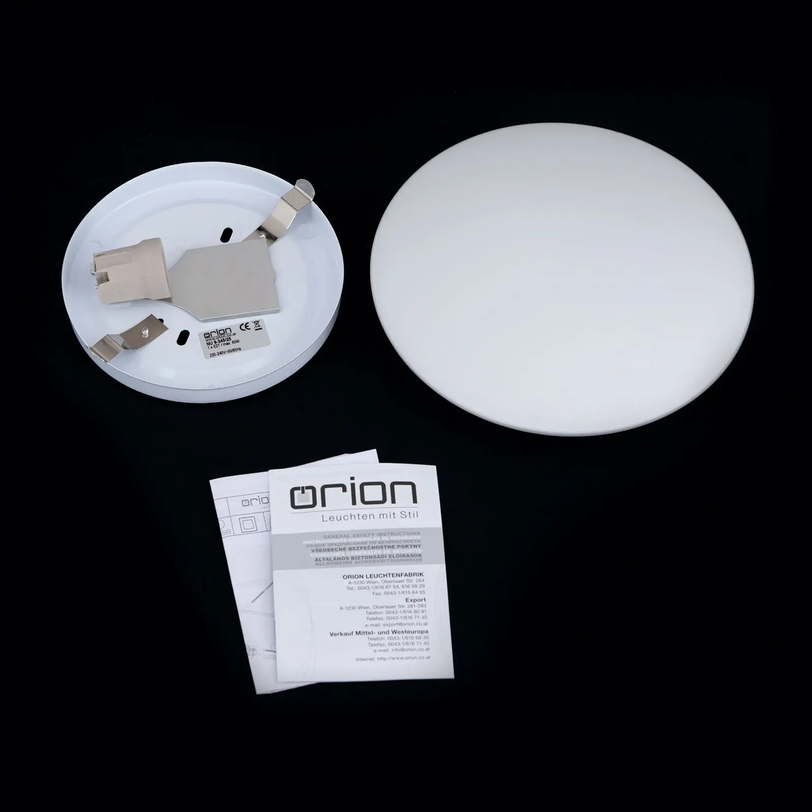 Plafonska lampa ALBA, opal, Ø 25 cm - 8