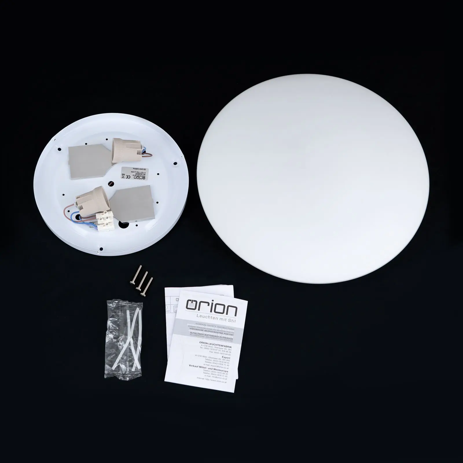 Plafonska lampa ALBA, opal, Ø 37 cm - 8