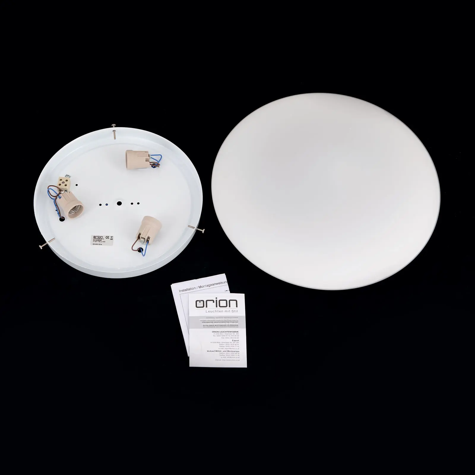 Plafonska lampa ALBA, opal, Ø 45 cm - 8