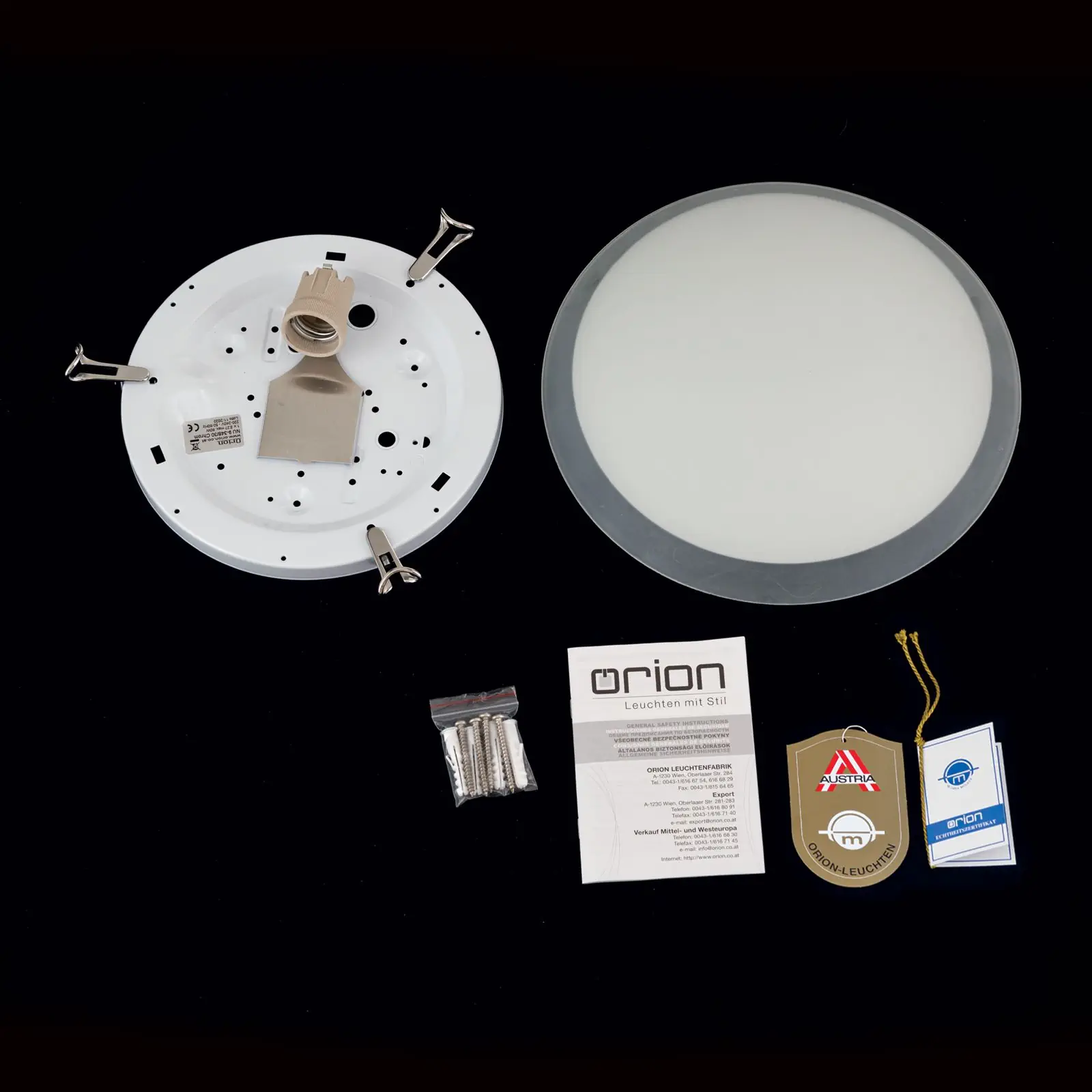 Plafonska lampa AGADA, hrom, 30 cm - 8