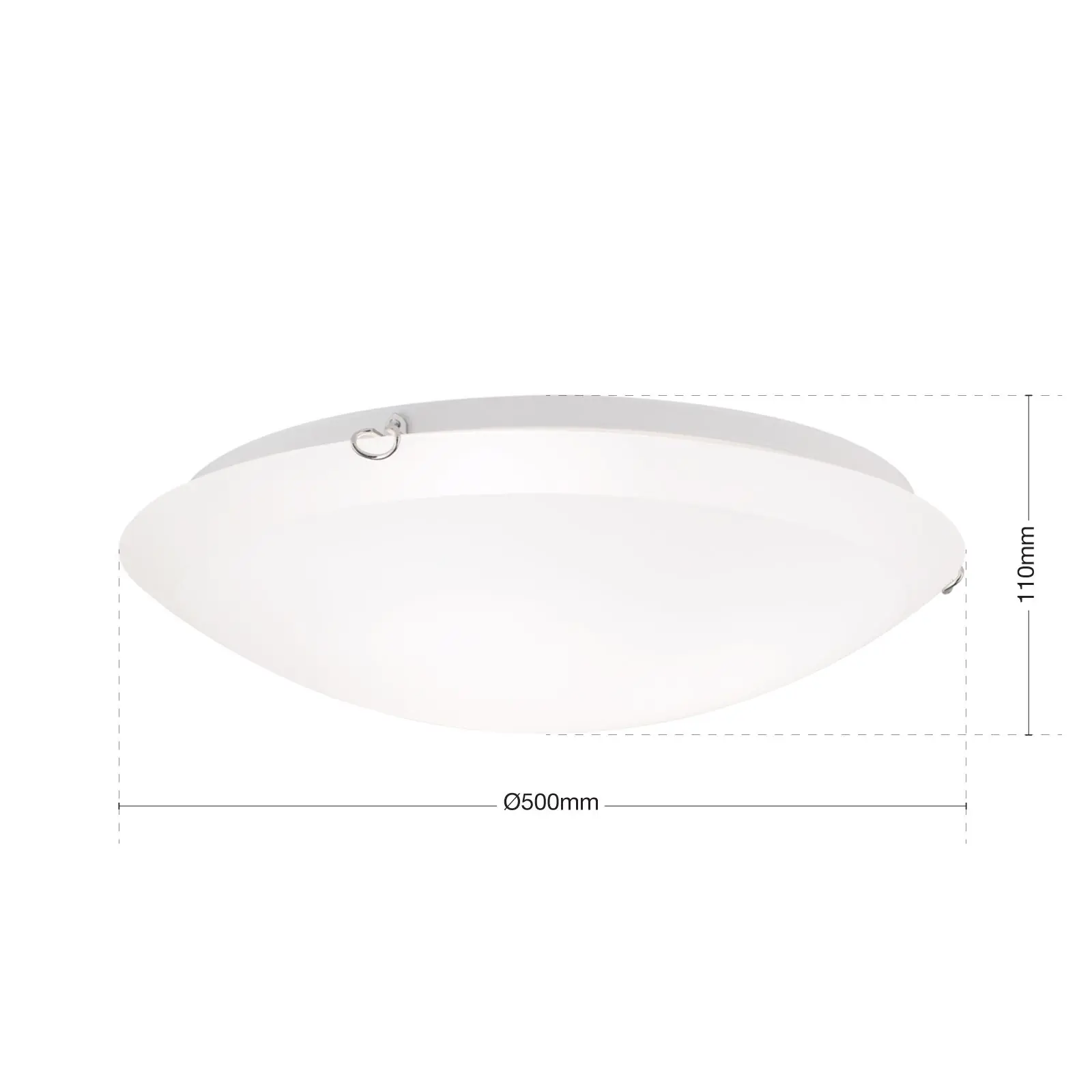 Plafonska lampa AGADA, hrom, 50 cm - 7
