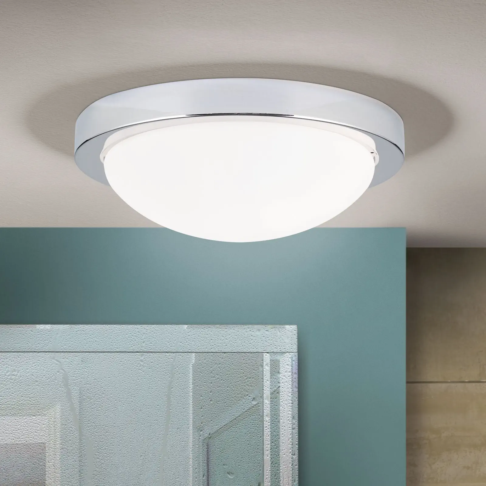 Plafonska lampa FATO, hrom, Ø 32 cm - 1