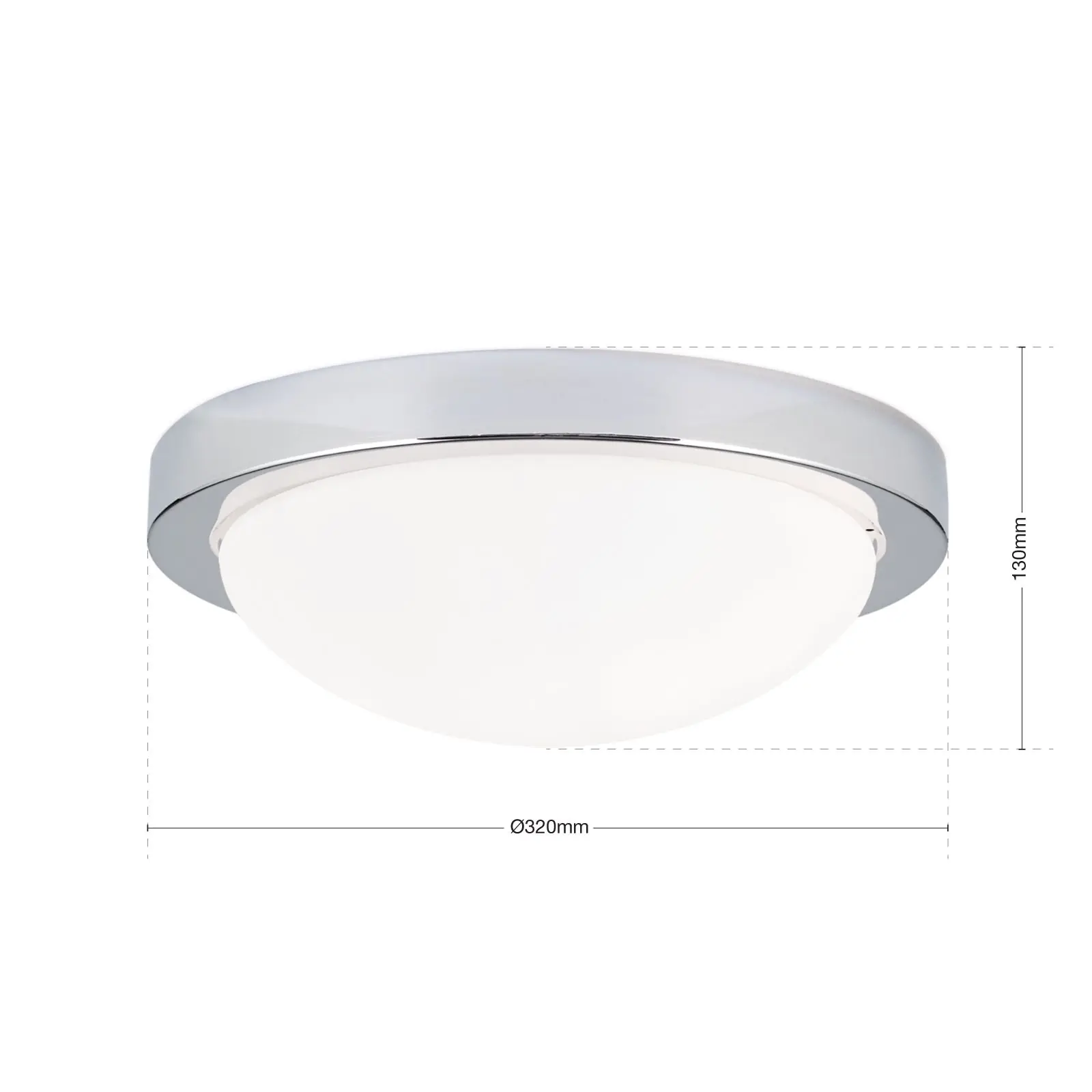 Plafonska lampa FATO, hrom, Ø 32 cm - 7