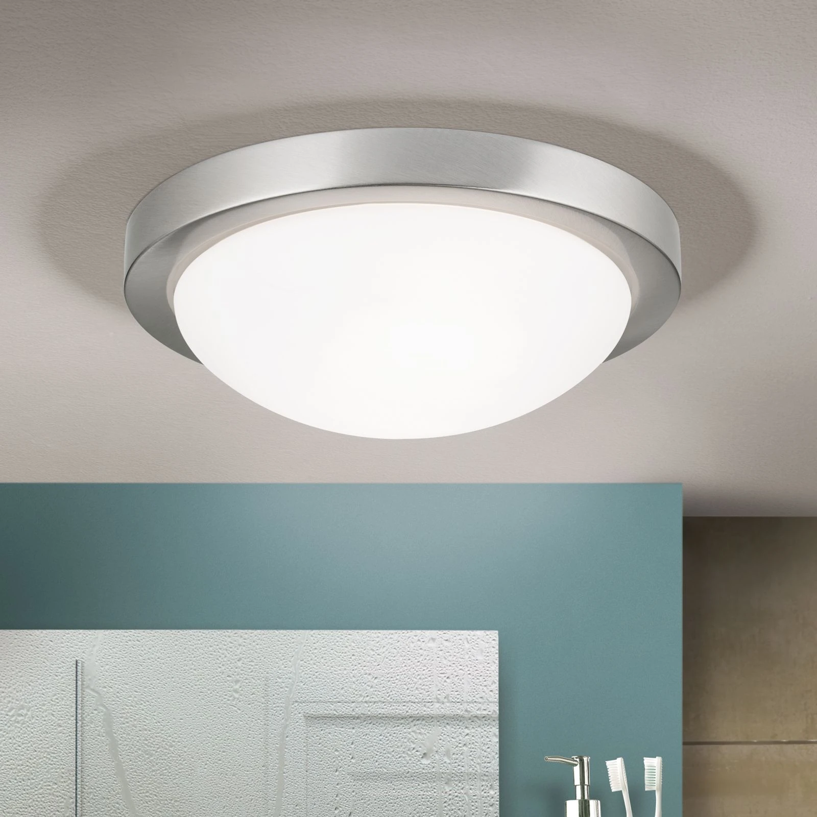 Plafonska lampa FATO, saten hrom, Ø 32 cm - 2