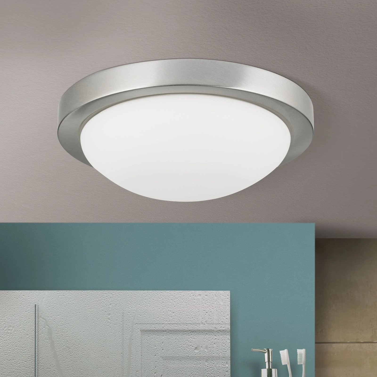 Plafonska lampa FATO, saten hrom, Ø 32 cm - 3