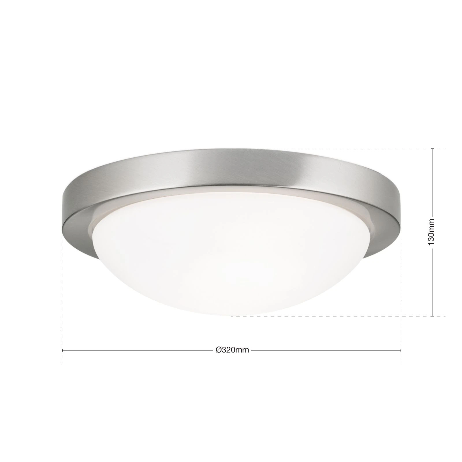 Plafonska lampa FATO, saten hrom, Ø 32 cm - 7