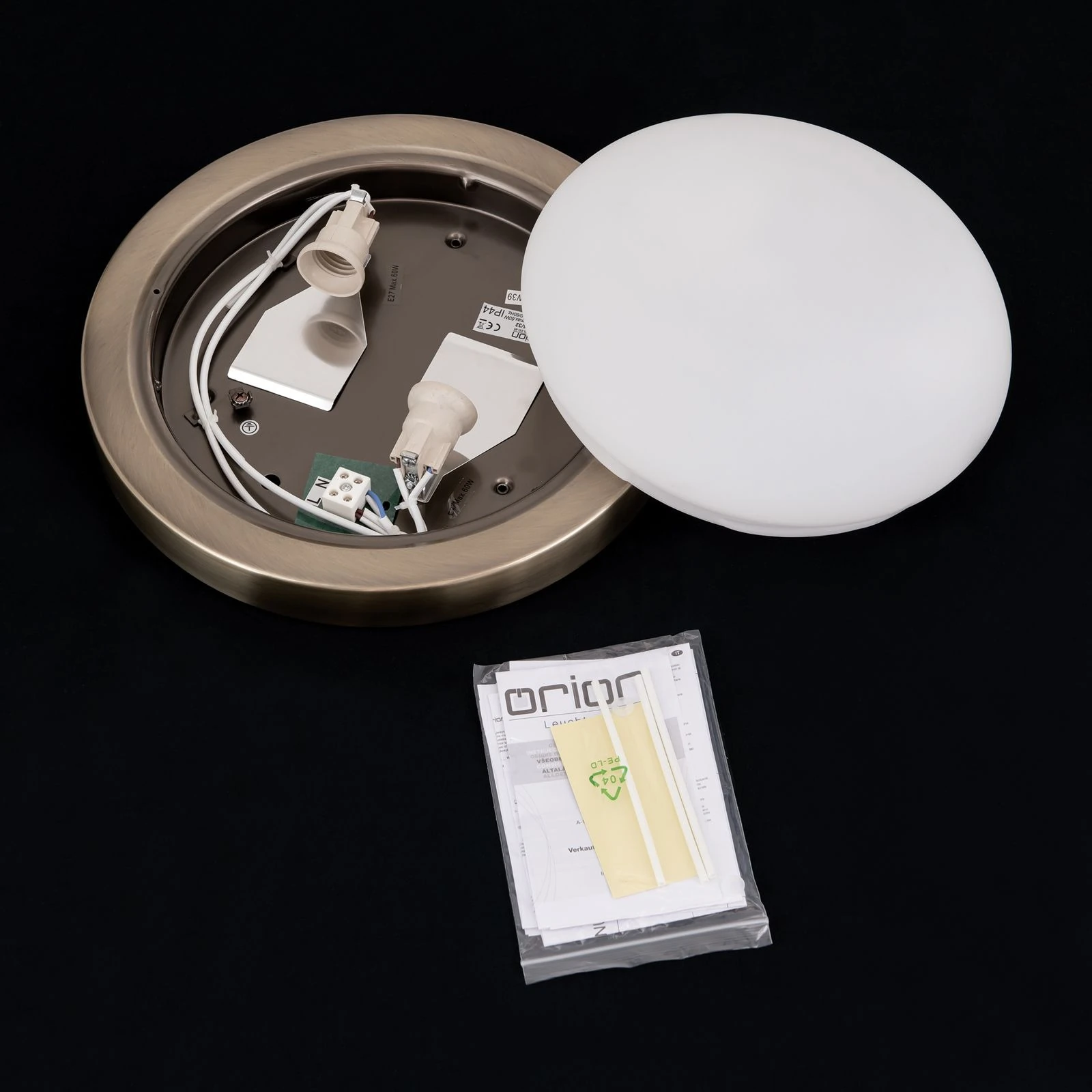 Plafonska lampa FATO, patina, Ø 32 cm - 8