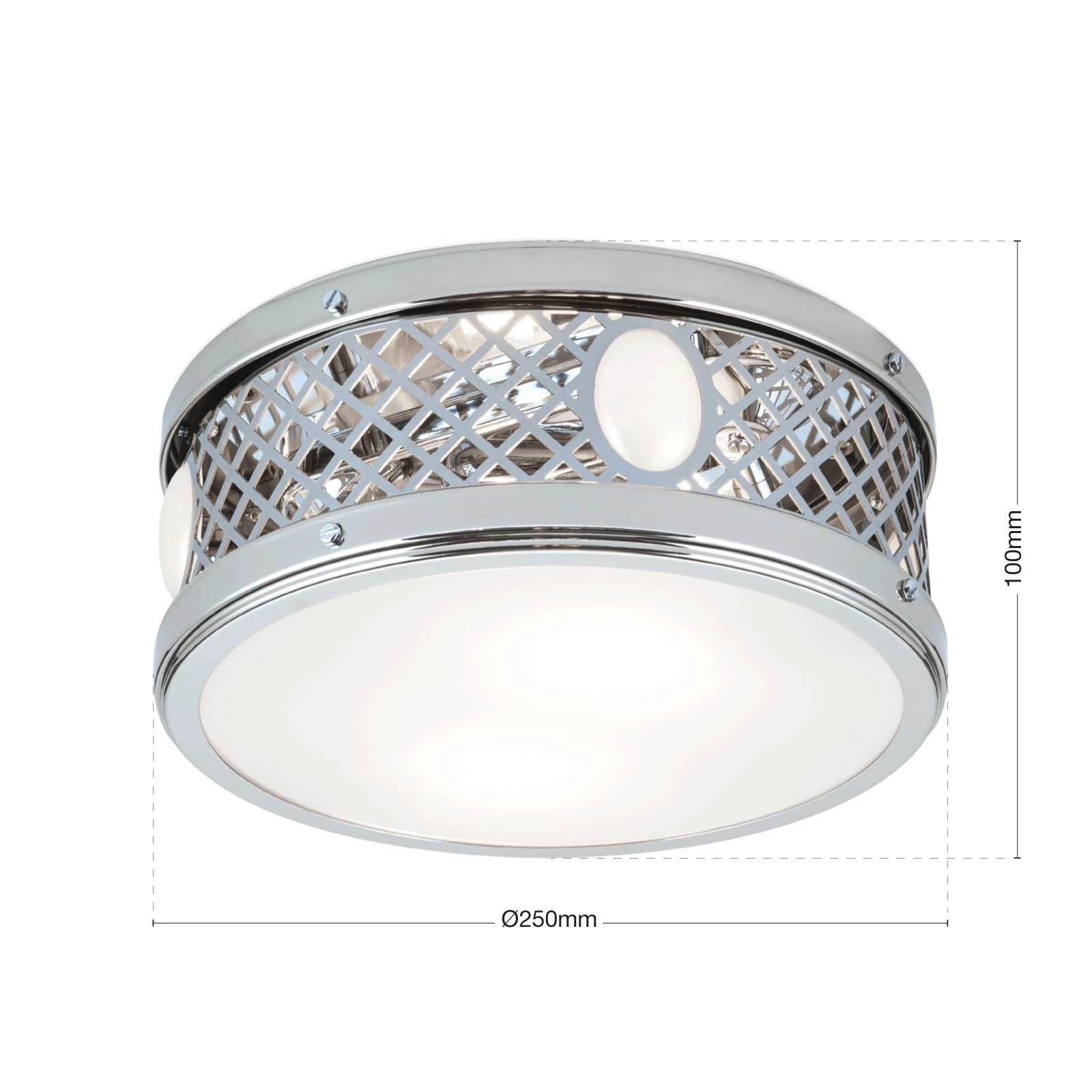 Plafonska lampa ALT WIEN, sjajni nikl, Ø 25 cm - 7