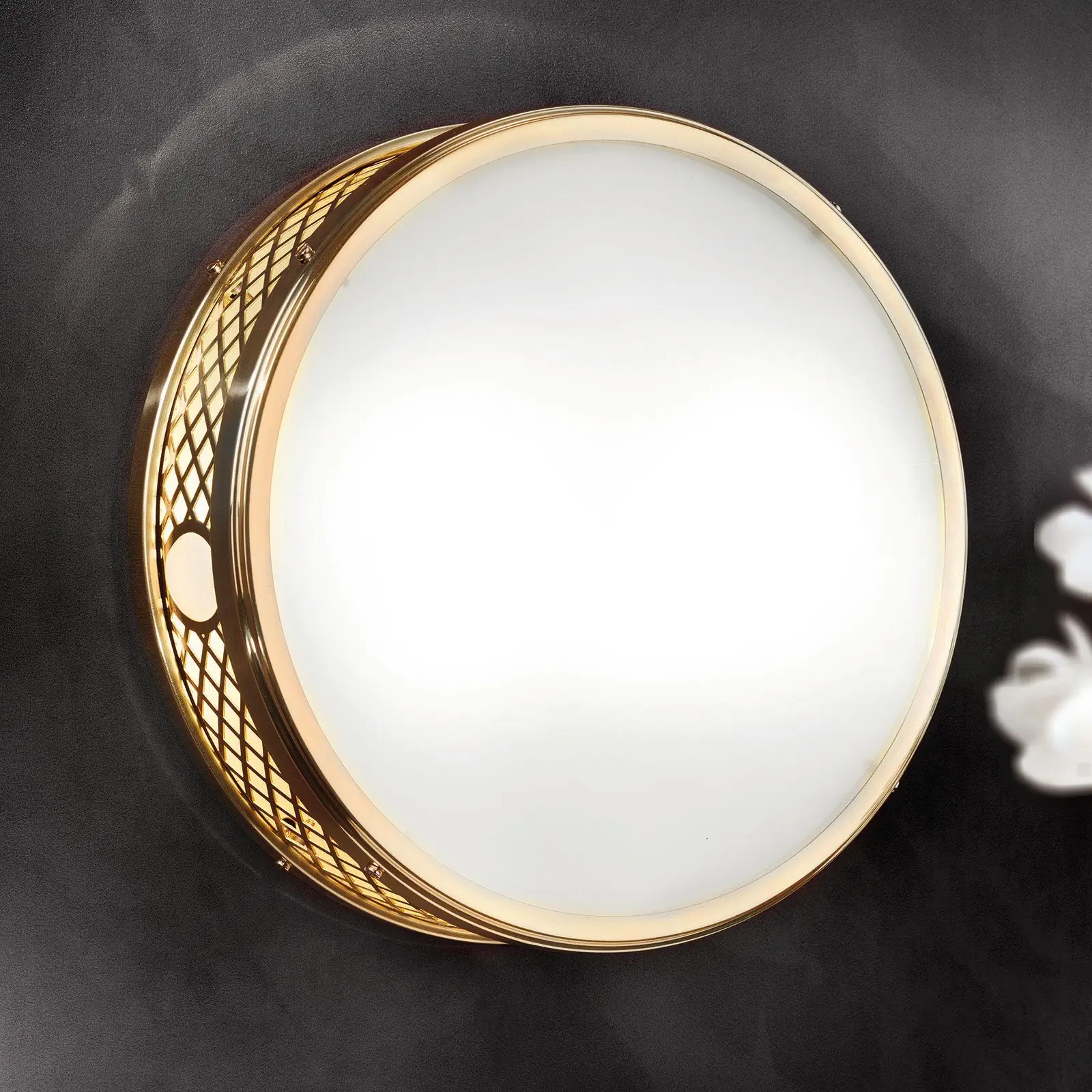 Okrugla plafonska lampa ALT WIEN, sjajni mesing, 33cm - 4