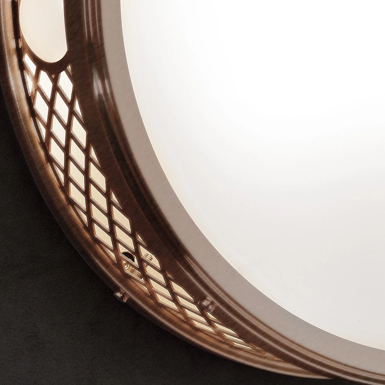 Plitka plafonska lampa ALT WIEN, antik mesing, 40 cm - 2