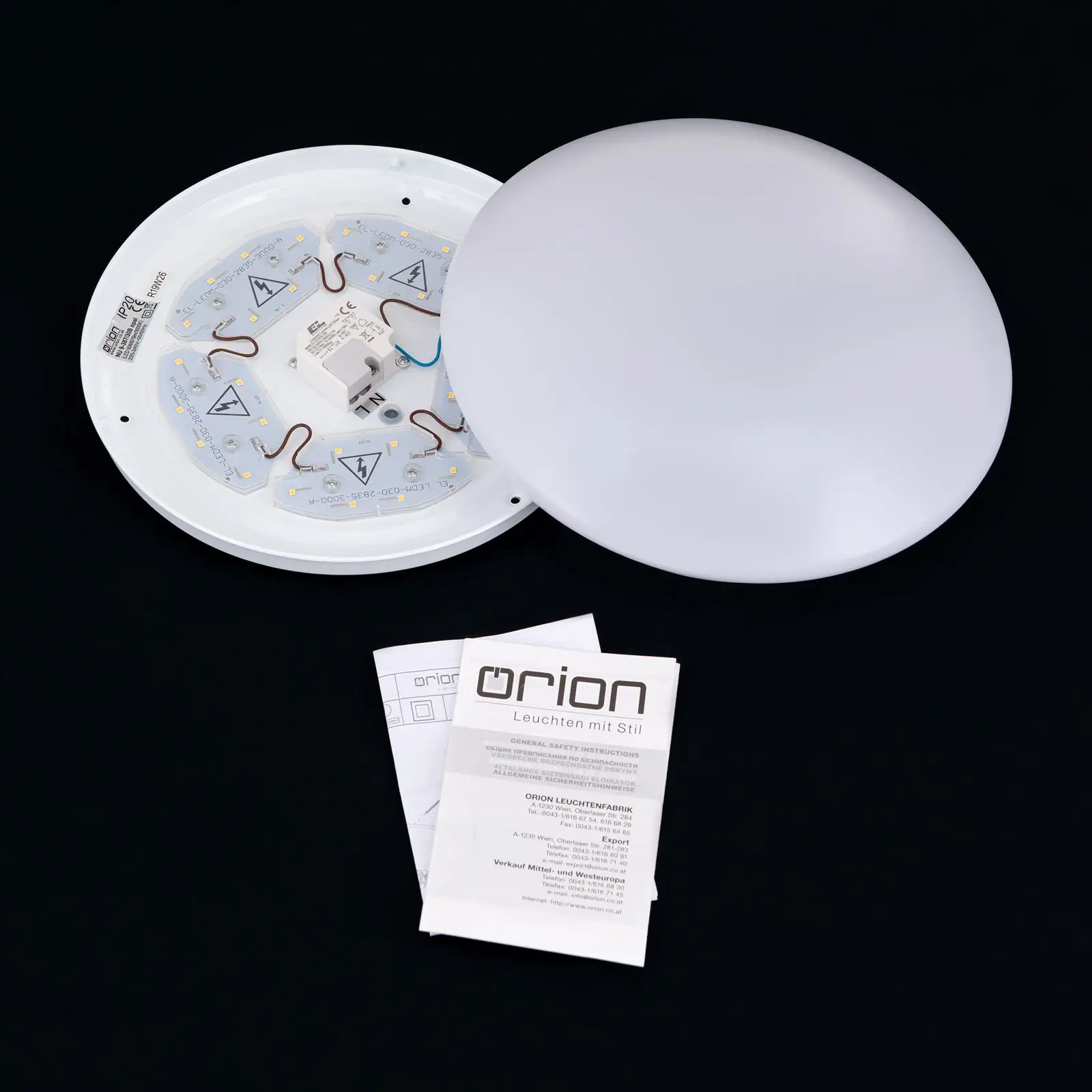 LED plafonska lampa NEDO, 30 cm, opal - 8