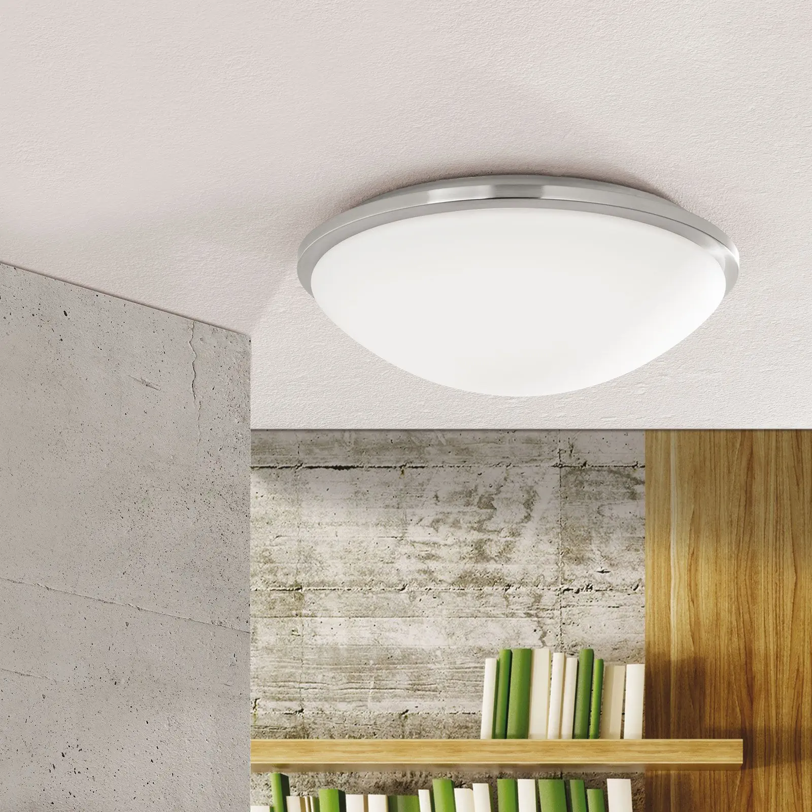LED kupatilska plafonska lampa GLANTO, saten, 38 cm