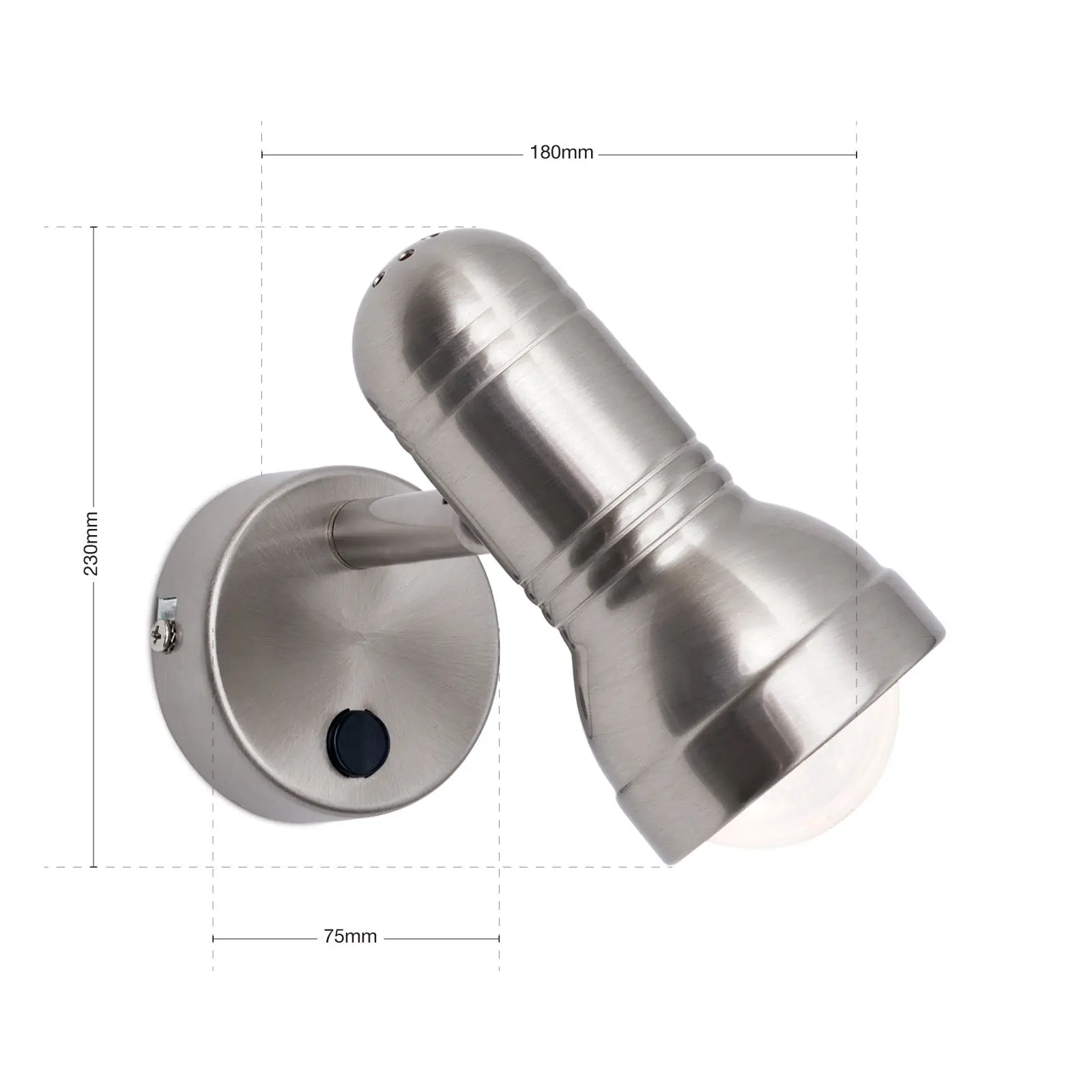 Spot lampa WILHELM, 1-izvor svetla, satinisana - 7