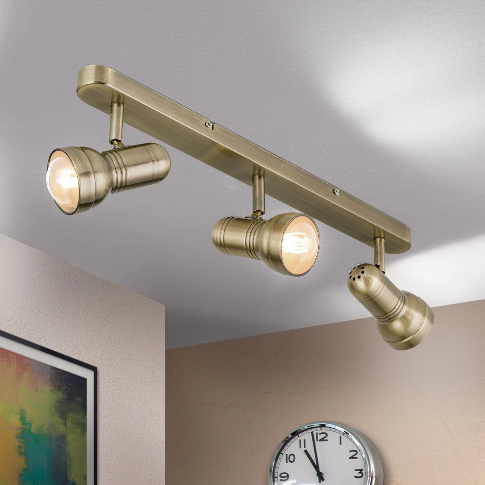 Spot lampa WILHELM, 3 glave, antik mesing - 2