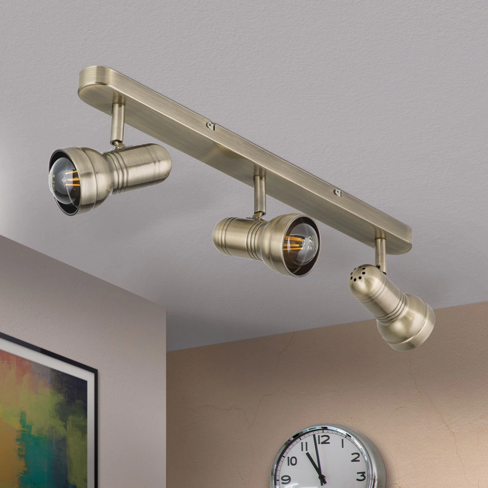 Spot lampa WILHELM, 3 glave, antik mesing - 3