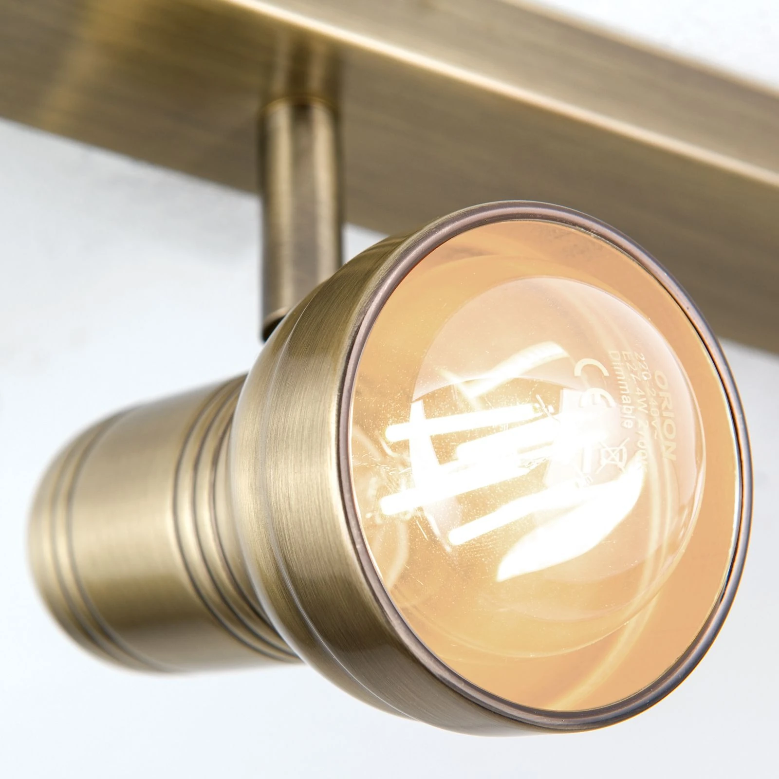 Spot lampa WILHELM, 3 glave, antik mesing - 6