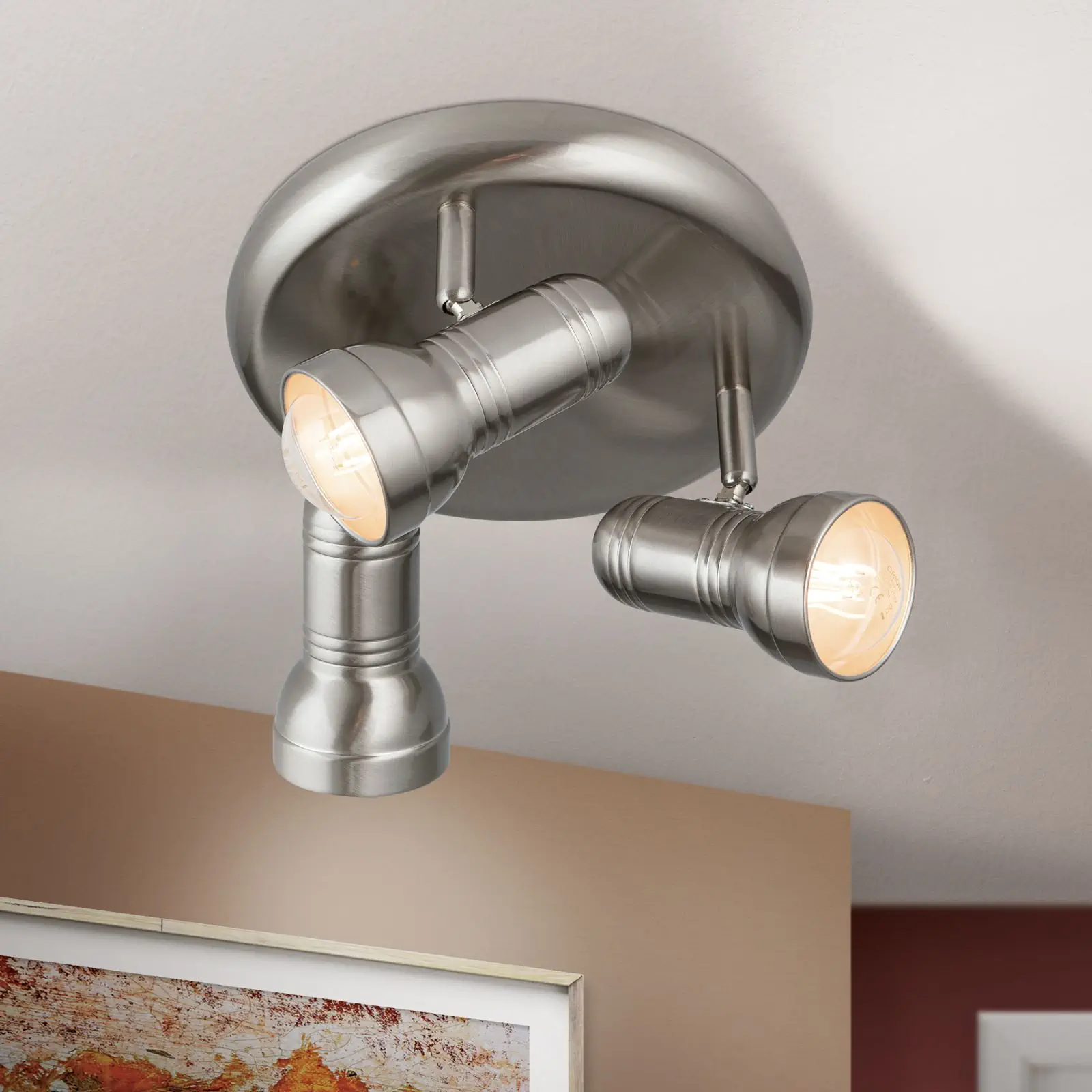 Spot Lampa WILHELM, 3 izvora svetla, satinisana, okrugla - 2