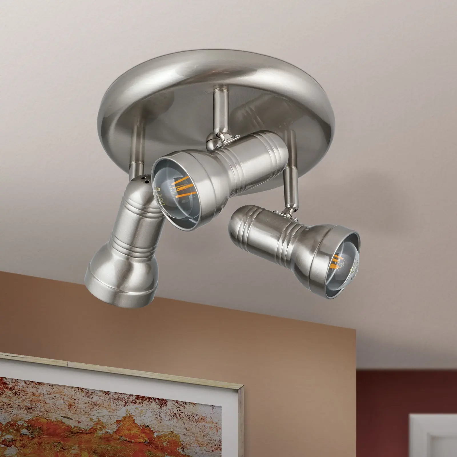 Spot Lampa WILHELM, 3 izvora svetla, satinisana, okrugla - 3