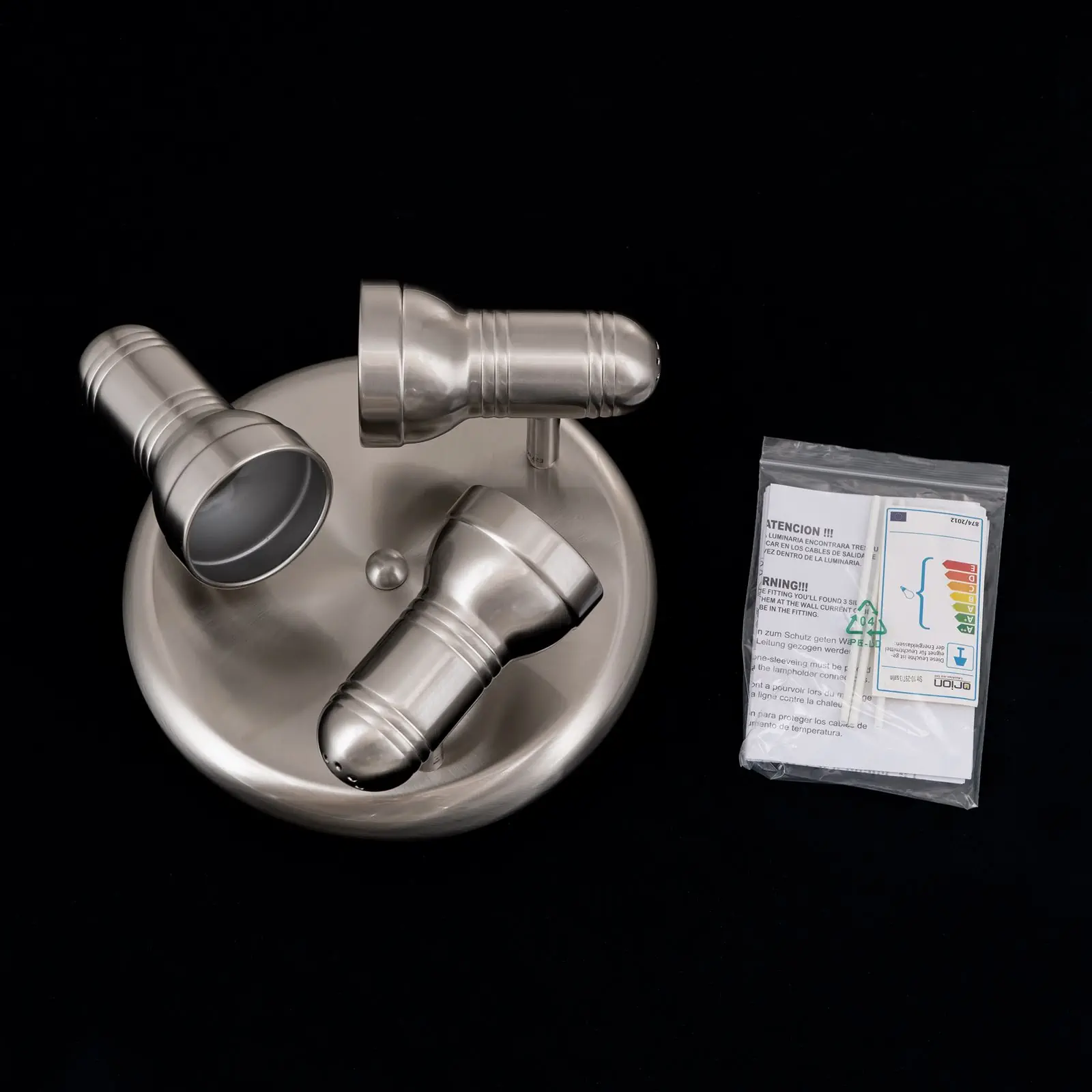 Spot Lampa WILHELM, 3 izvora svetla, satinisana, okrugla - 8