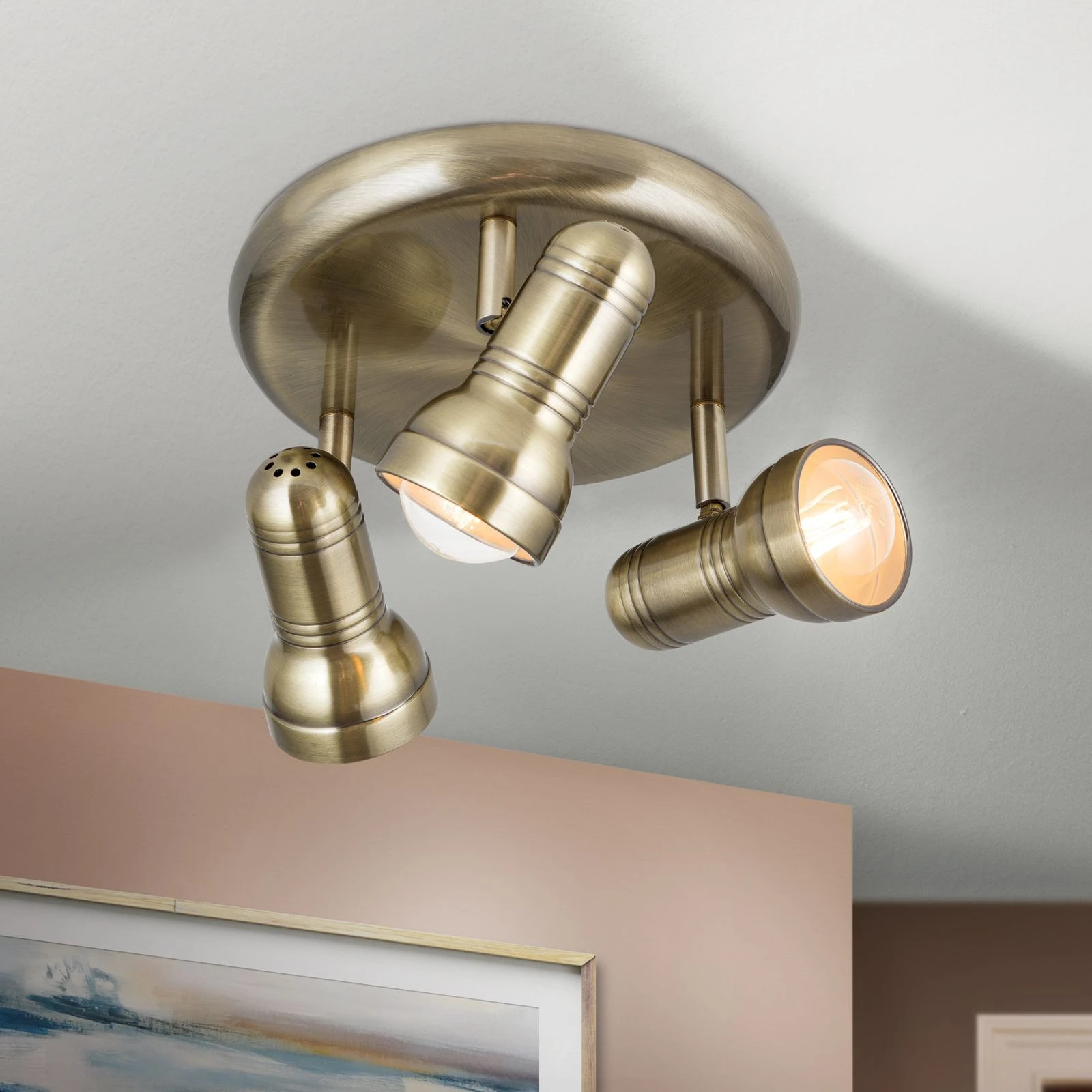 Spot lampa WILHELM, 3 izvora svetla, patina - 2