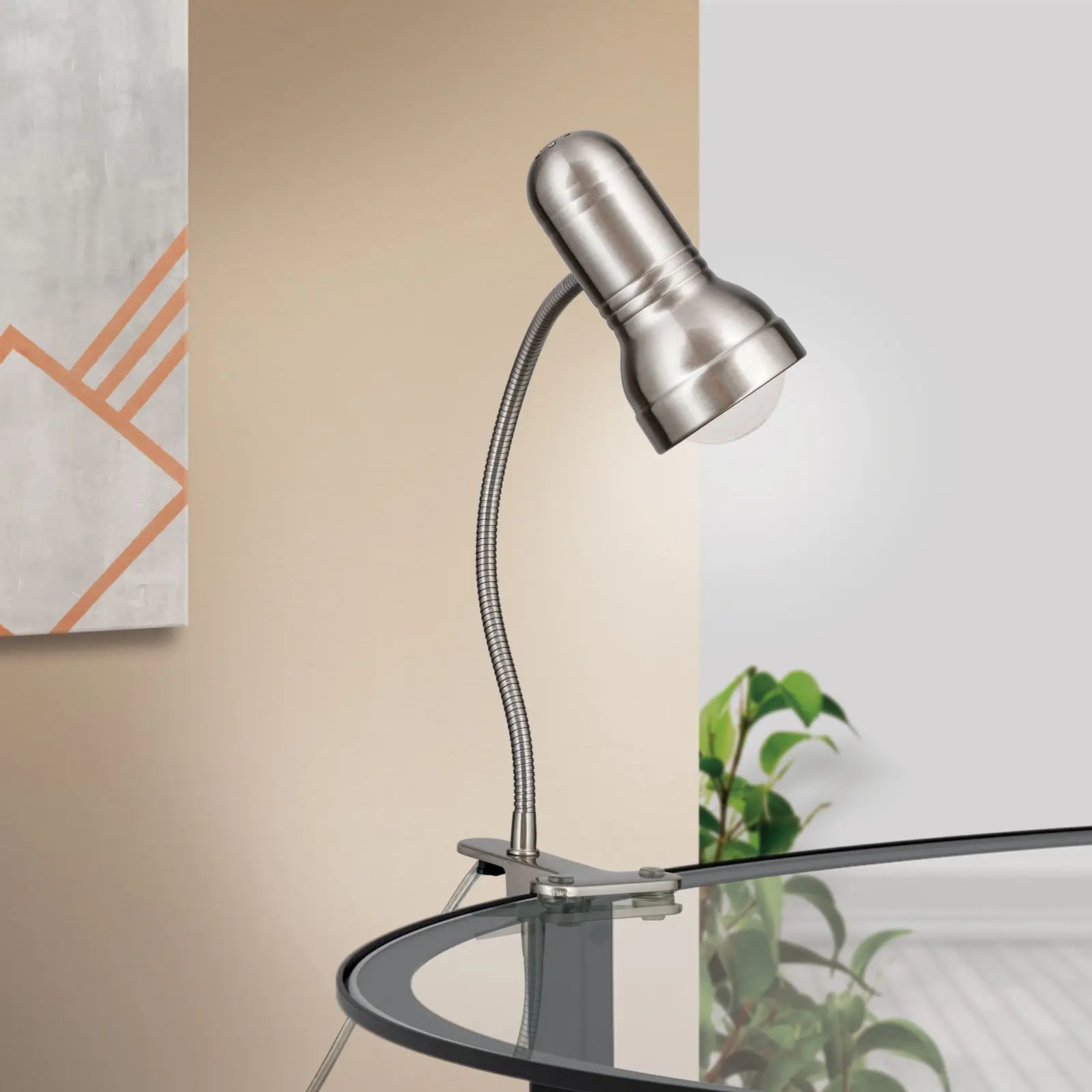 Spot lampa sa stezaljkom WILHELM, satenirana, dugačka - 2