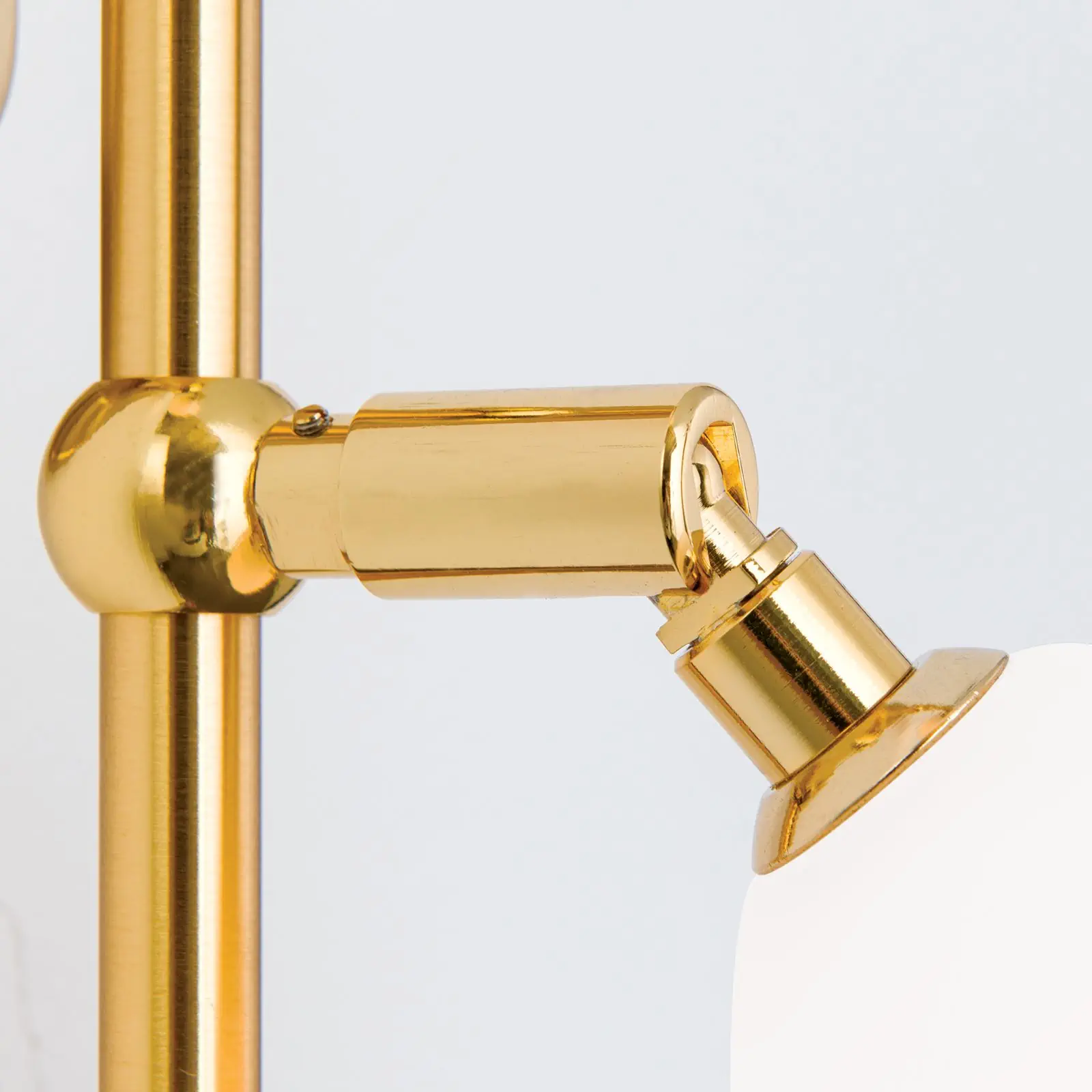 Spot lampa OPALDESIGN, 2 izvora svetla, mat zlatna, sa opalnim staklom - 6