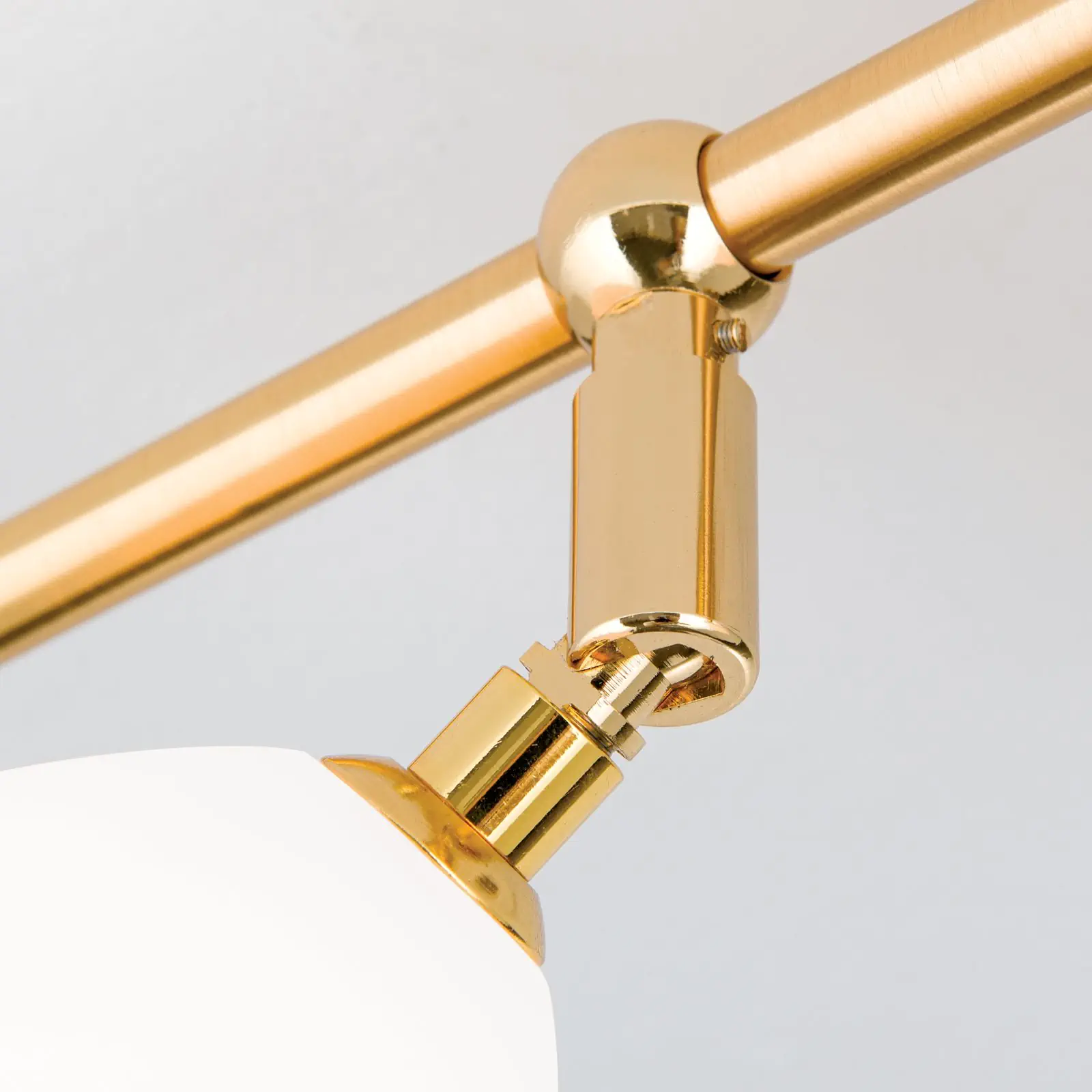 Spot lampa OPALDESIGN, 3 izvora svetla, mat zlatna, sa opalnim staklom - 6