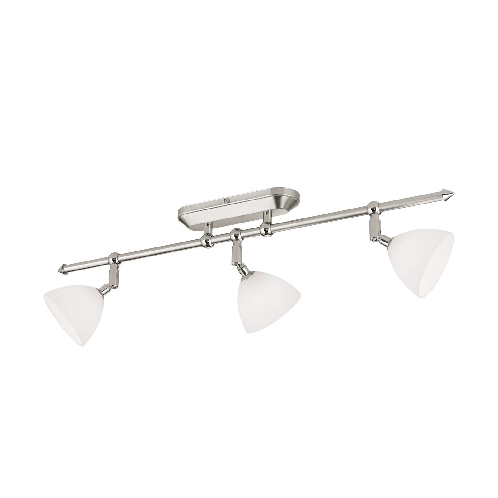 Spot lampa OPALDESIGN, 3 glave, satin hrom, opalno staklo - 4
