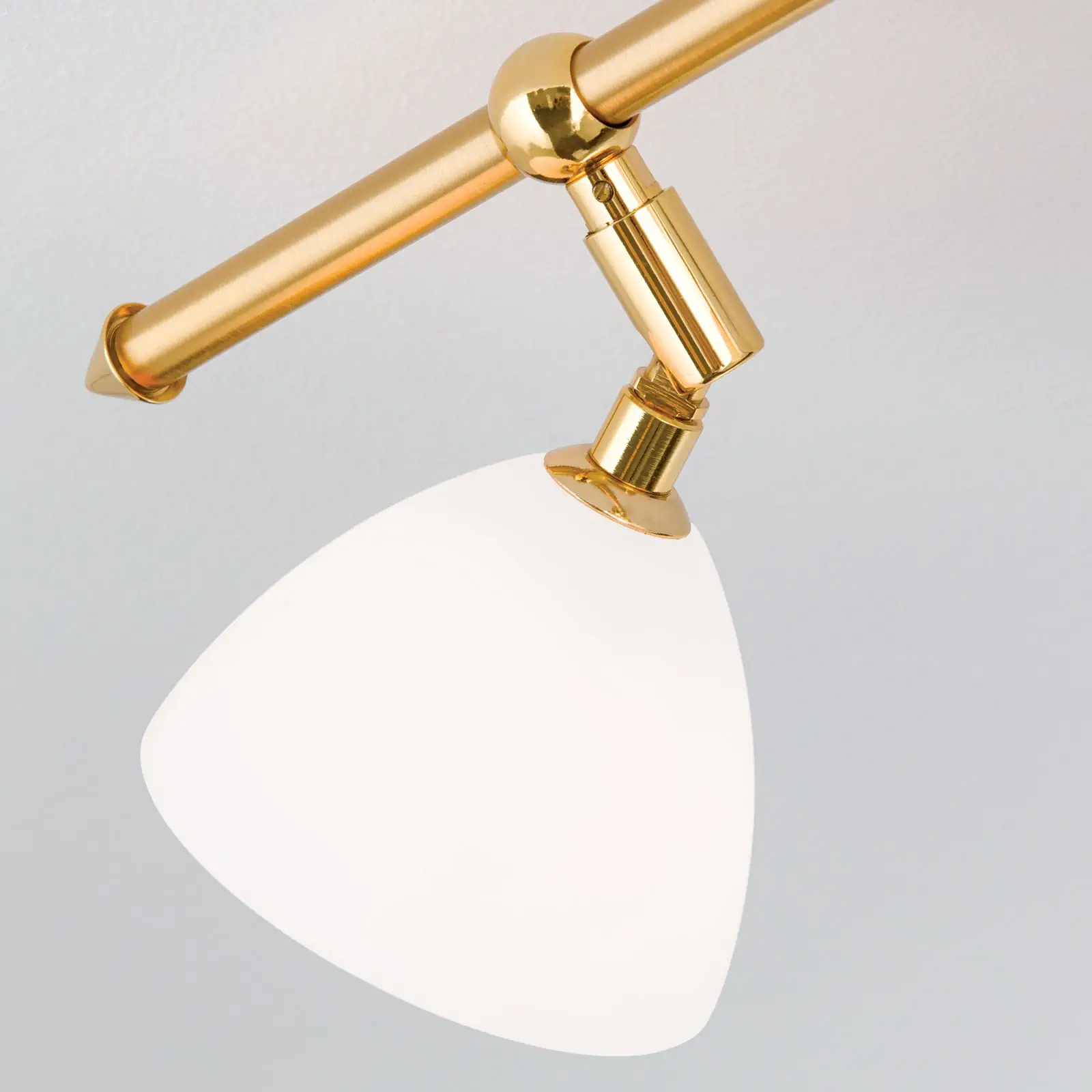 Spot lampa OPALDESIGN, 4 izvora svetla, mat zlatna, sa opalnim staklom - 5