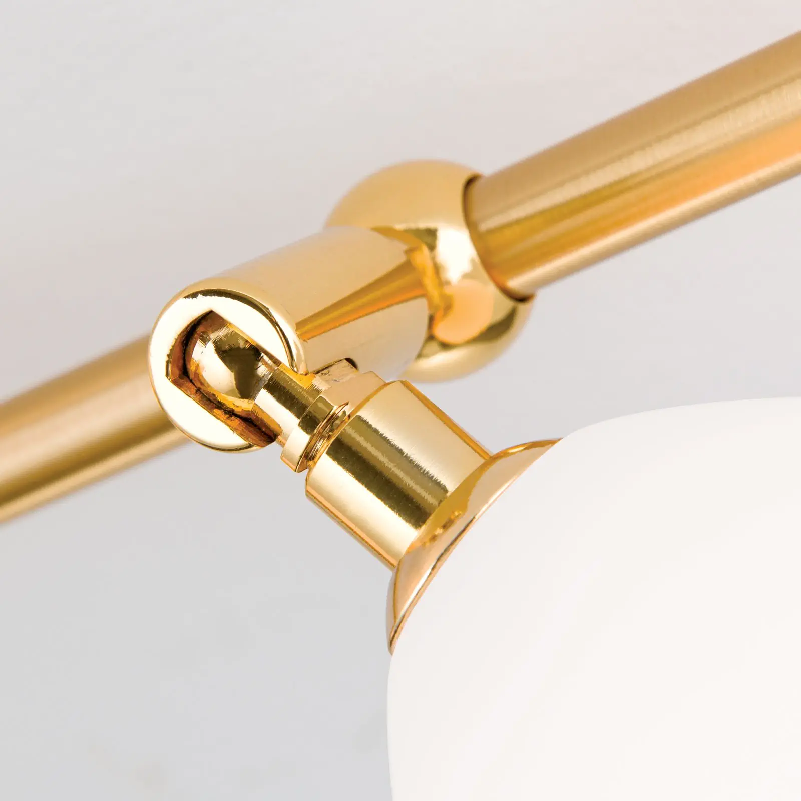 Spot lampa OPALDESIGN, 4 izvora svetla, mat zlatna, sa opalnim staklom - 6