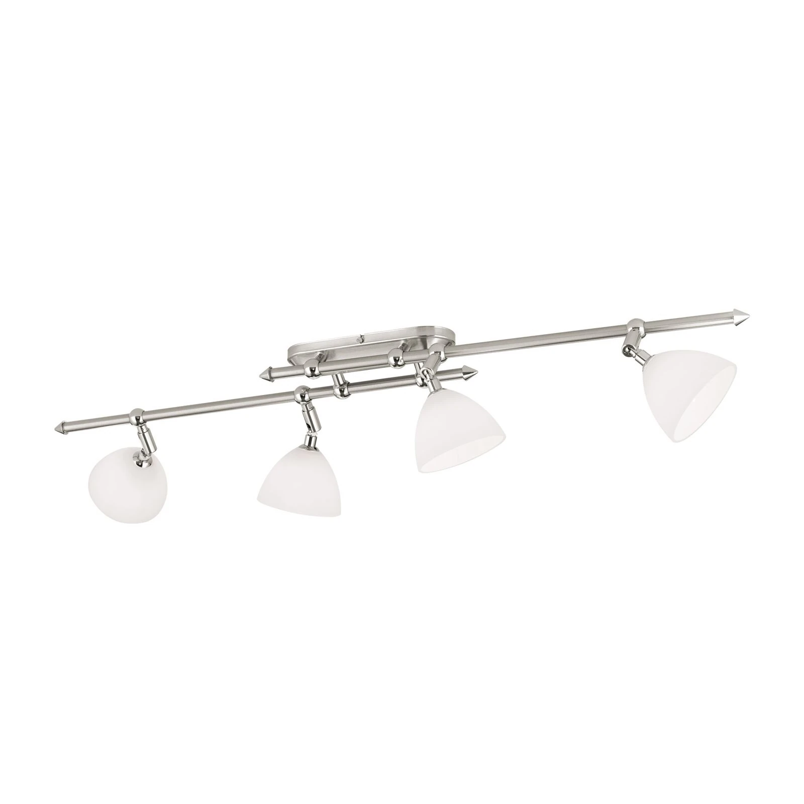Spot lampa OPALDESIGN, 4 glave, satin hrom, opalno staklo - 4