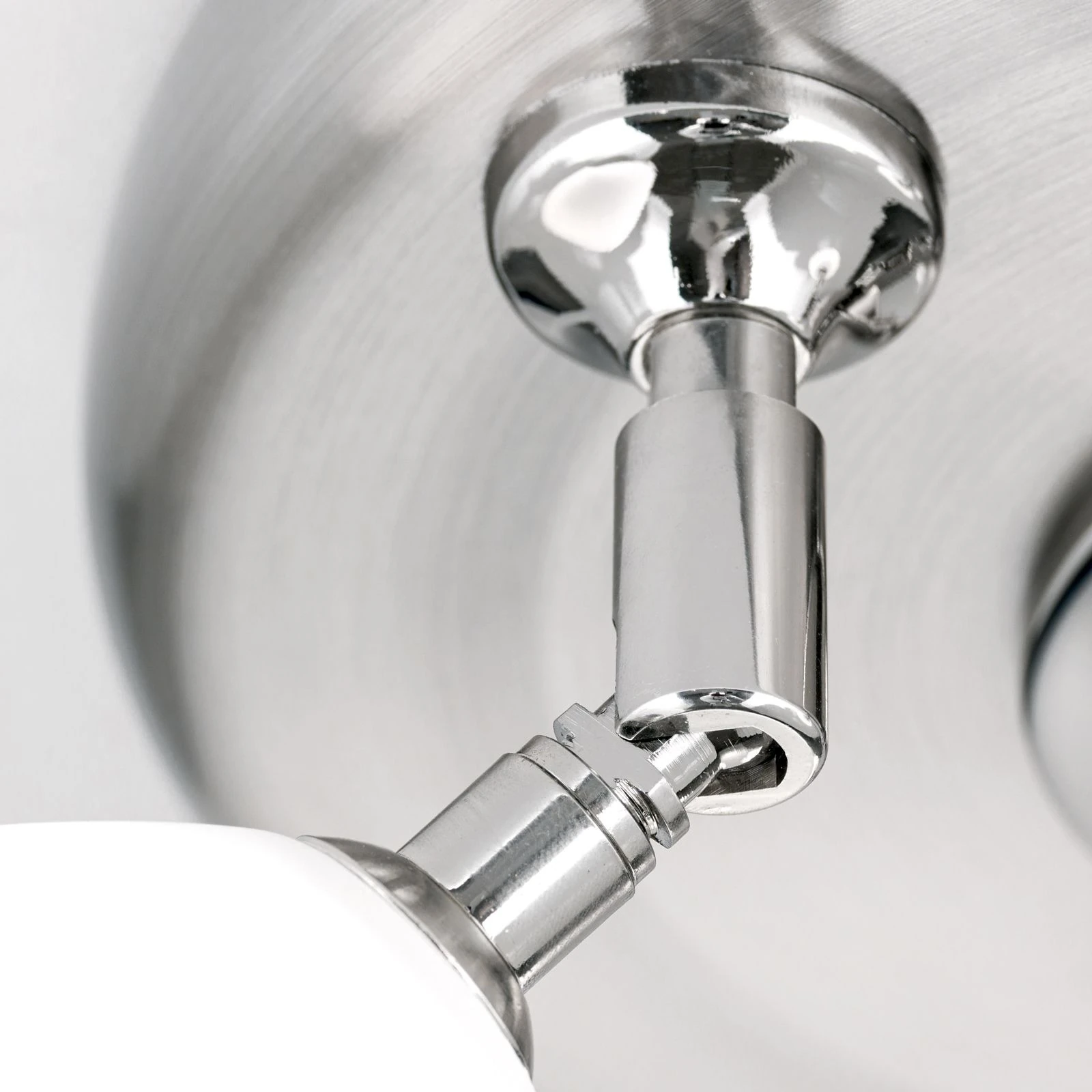 Spot lampa OPALDESIGN, 3 glave, okrugla, satin hrom, opalno staklo - 6