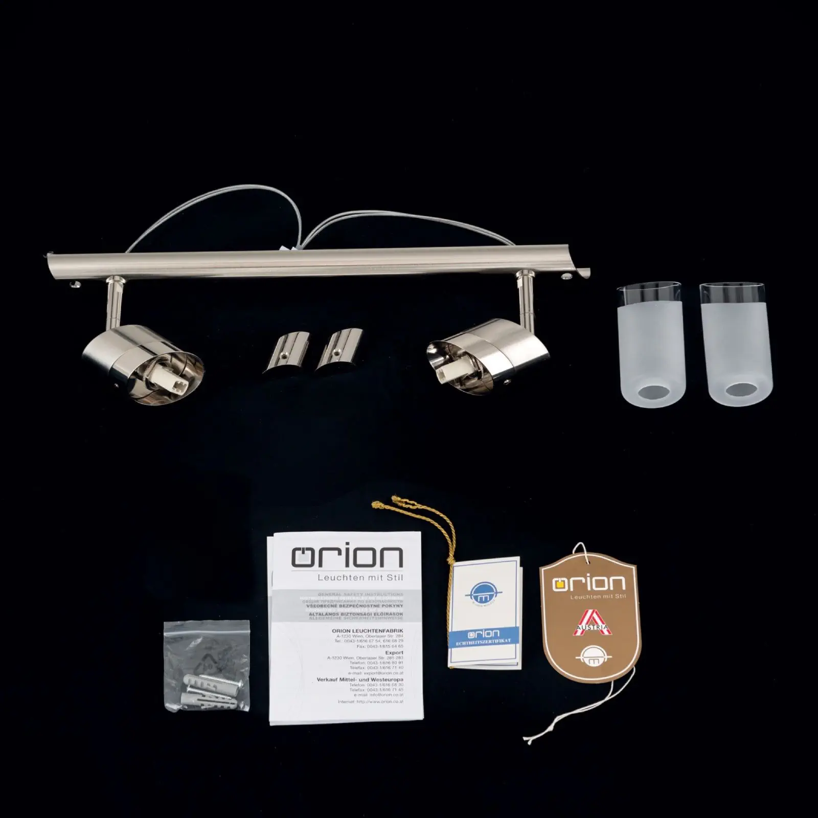 Dupla spot lampa SPOT EXCLUSIVE, satenski hrom, sa satenskim difuznim staklima - 8