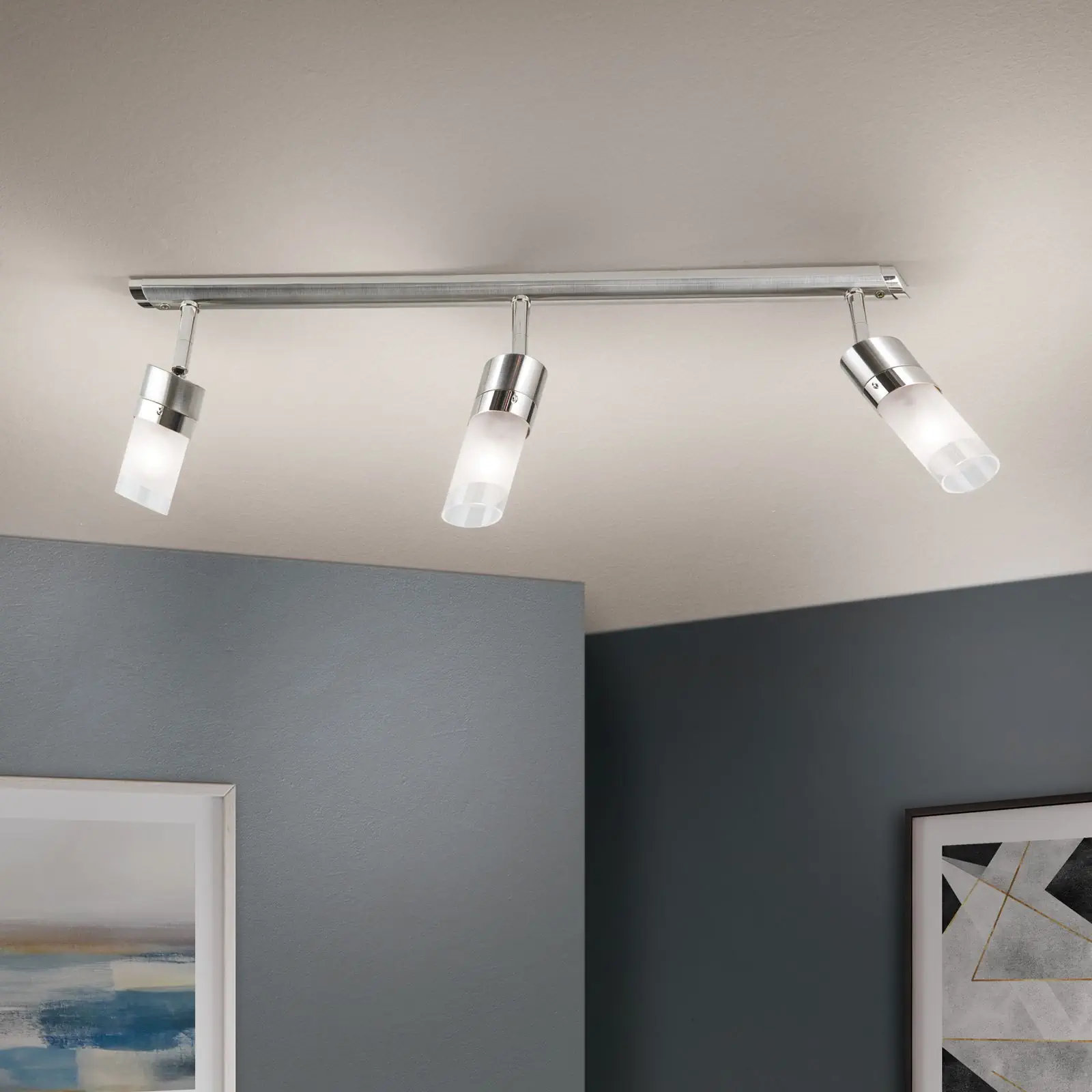 Trostruka spot lampa SPOT EXCLUSIVE, saten hrom završna obrada, sa saten difuznim staklima - 2