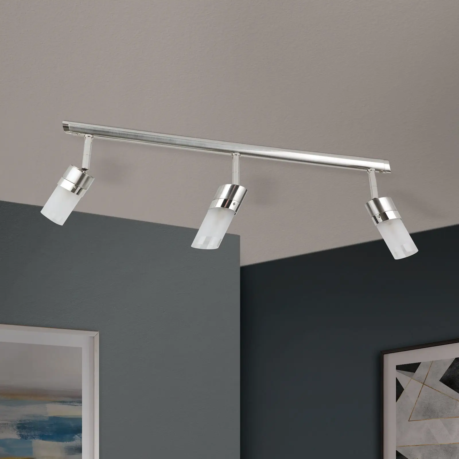 Trostruka spot lampa SPOT EXCLUSIVE, saten hrom završna obrada, sa saten difuznim staklima - 3