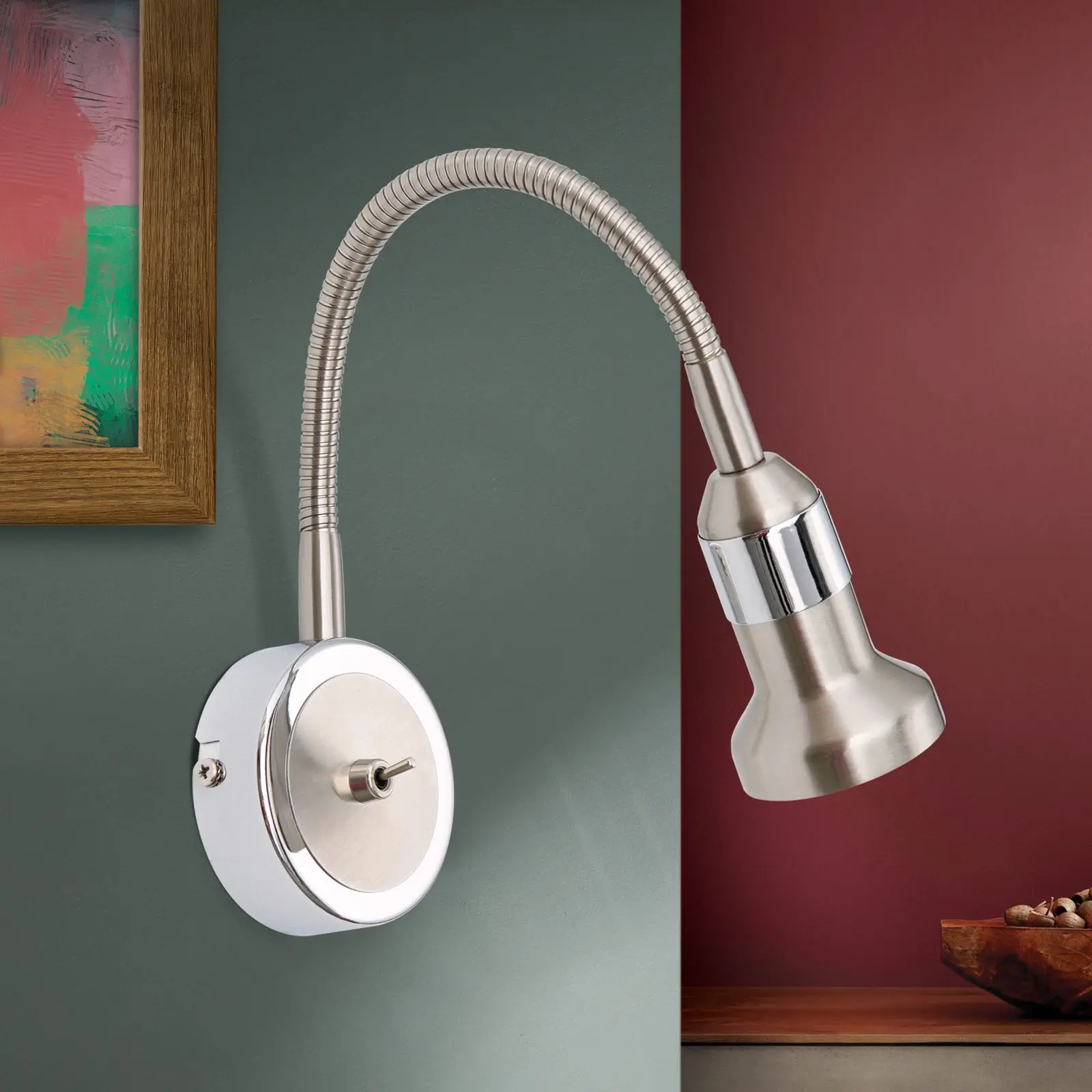 Spot lampa SEBA, 1 izvor svetla, satinisana - 1