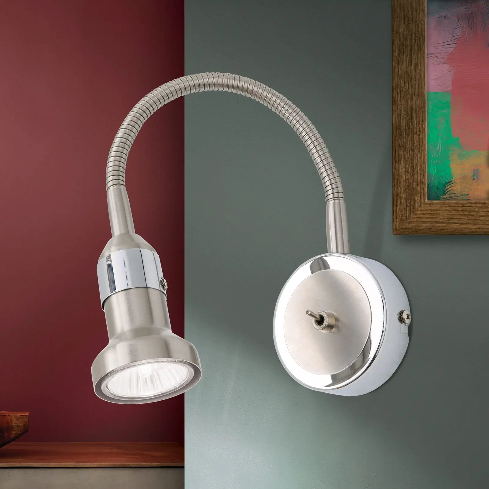 Spot lampa SEBA, 1 izvor svetla, satinisana - 2