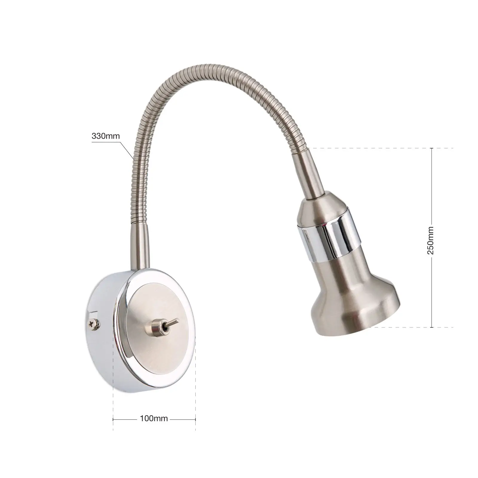 Spot lampa SEBA, 1 izvor svetla, satinisana - 7