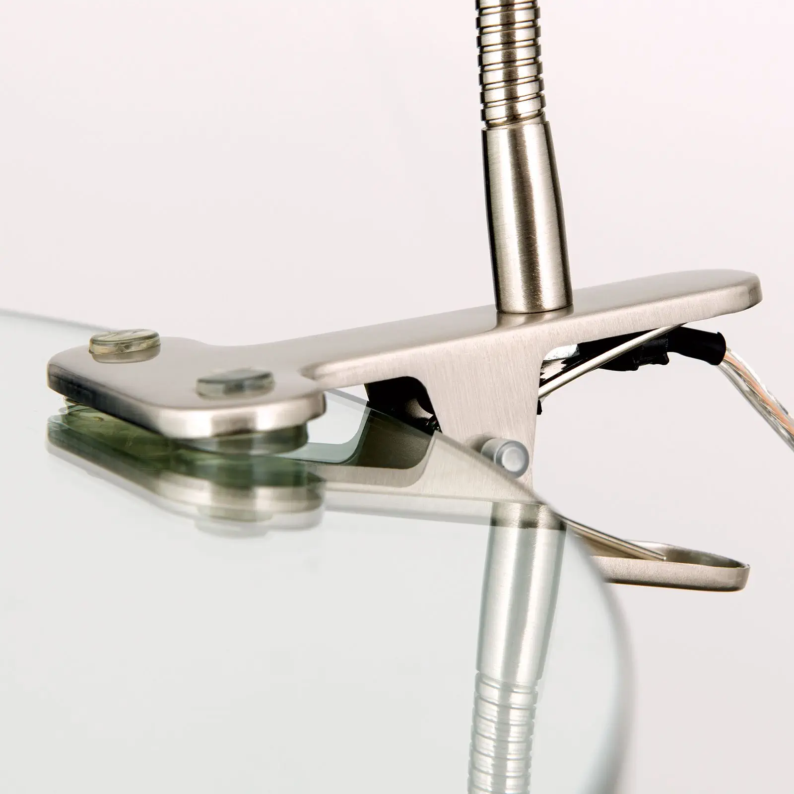 Spot lampa sa stezaljkom SEBA, 1 izvor svetla, satenirana - 5