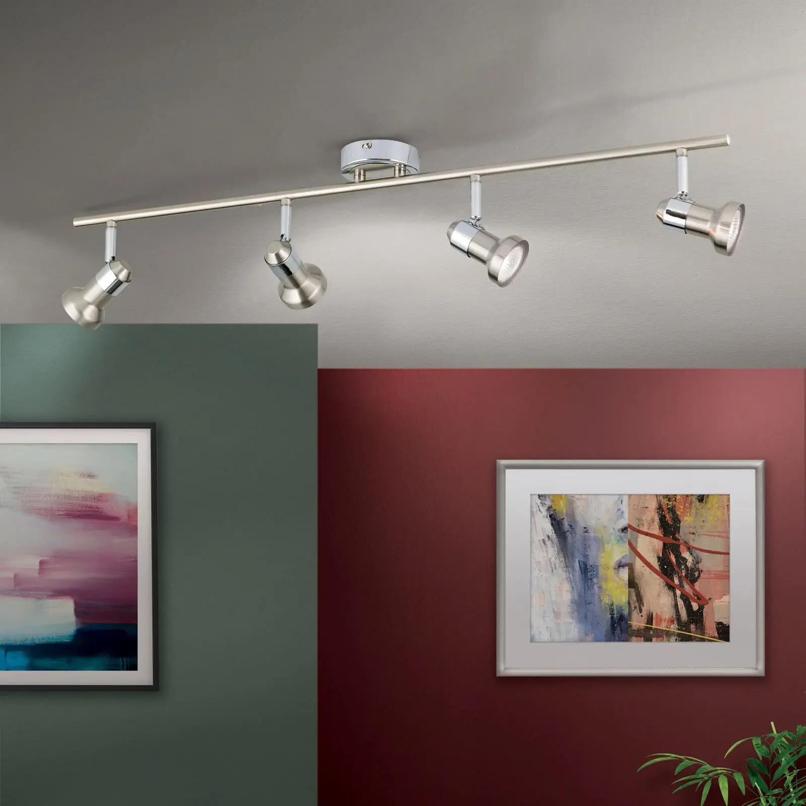 Spot lampa SEBA, 4 izvora svetla, satinsana - 1