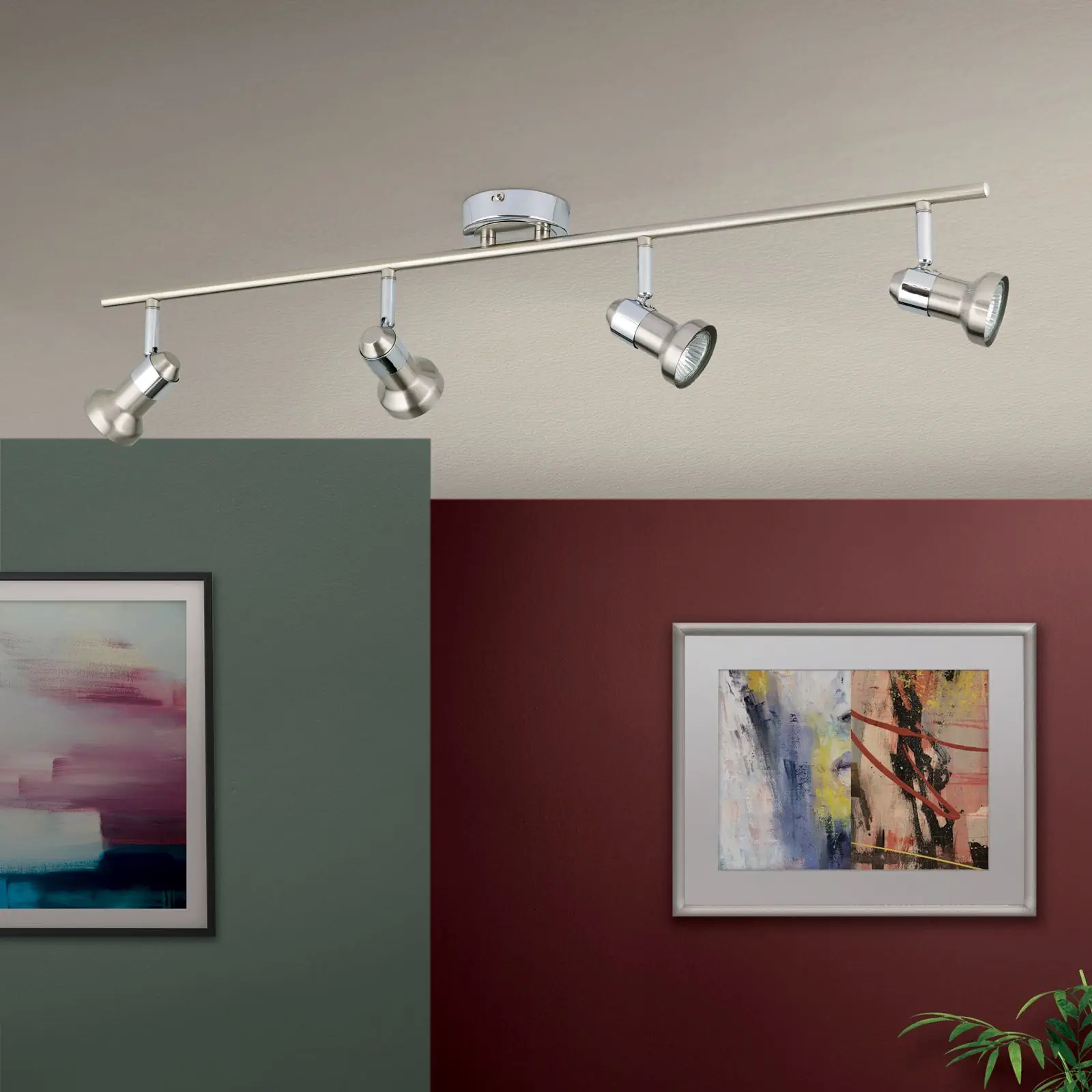 Spot lampa SEBA, 4 izvora svetla, satinsana - 3