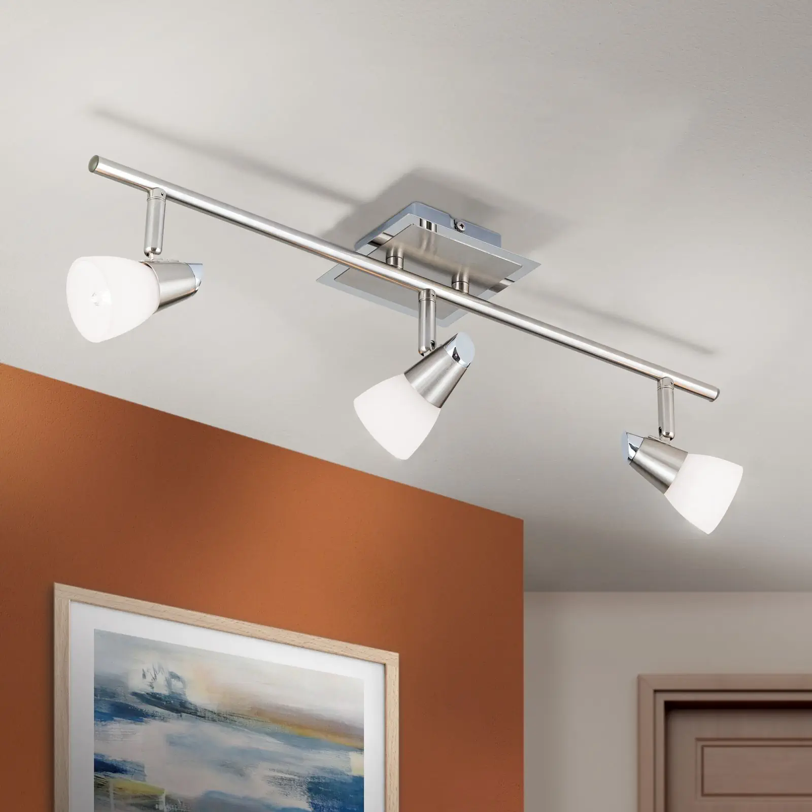 Spot lampa MAX, 3 izvora svetla, saten - 2