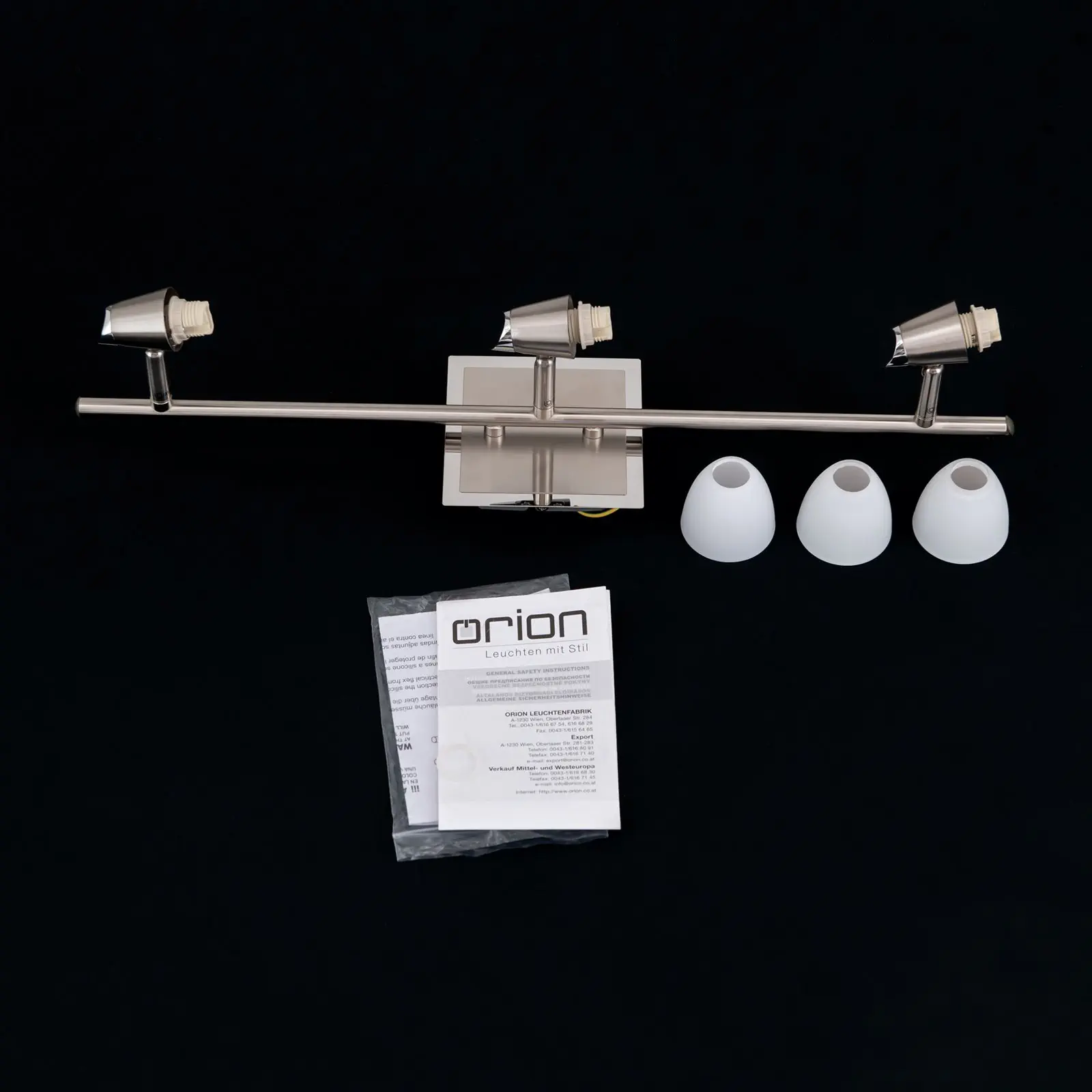 Spot lampa MAX, 3 izvora svetla, saten - 9