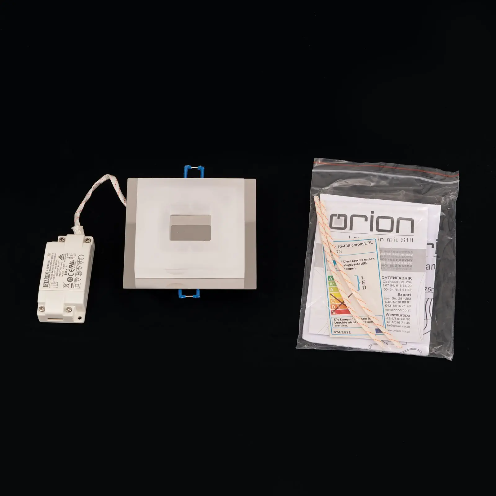 LED ugradna spot lampa TAURO, hrom, angular - 8