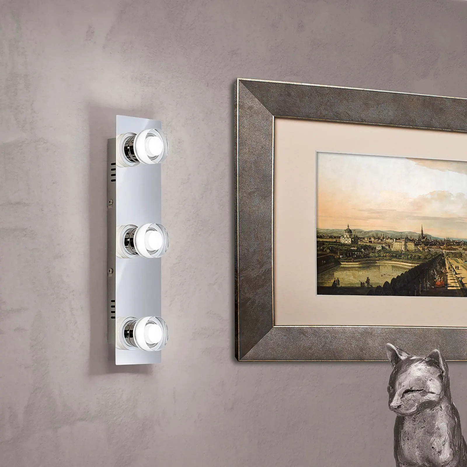 LED spot lampa VENUTO, 3 izvora svetla, hrom