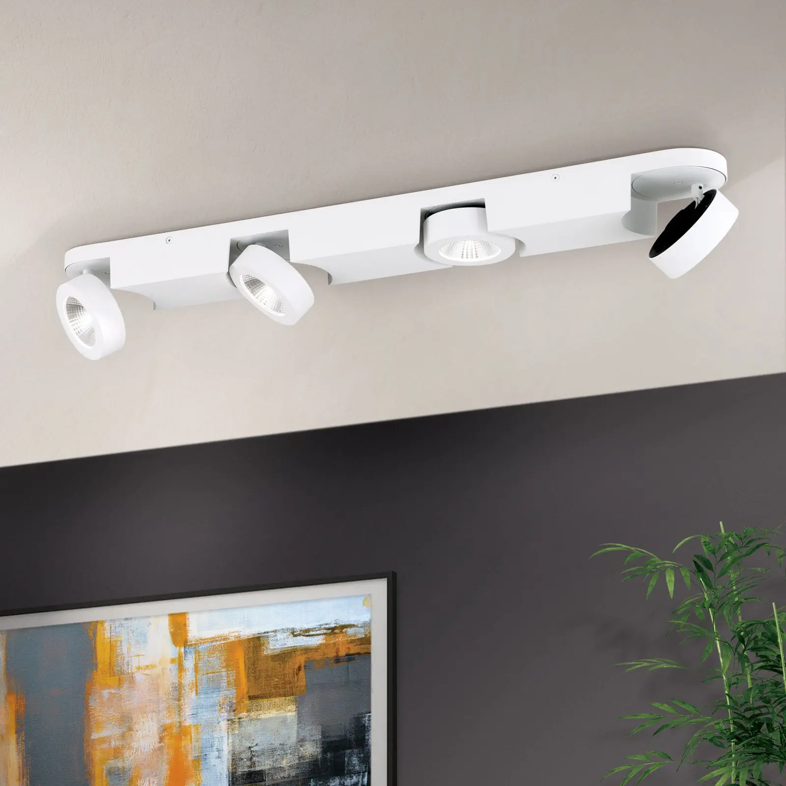 LED spot lampa MENO, 4 izvora svetla, bela - 2